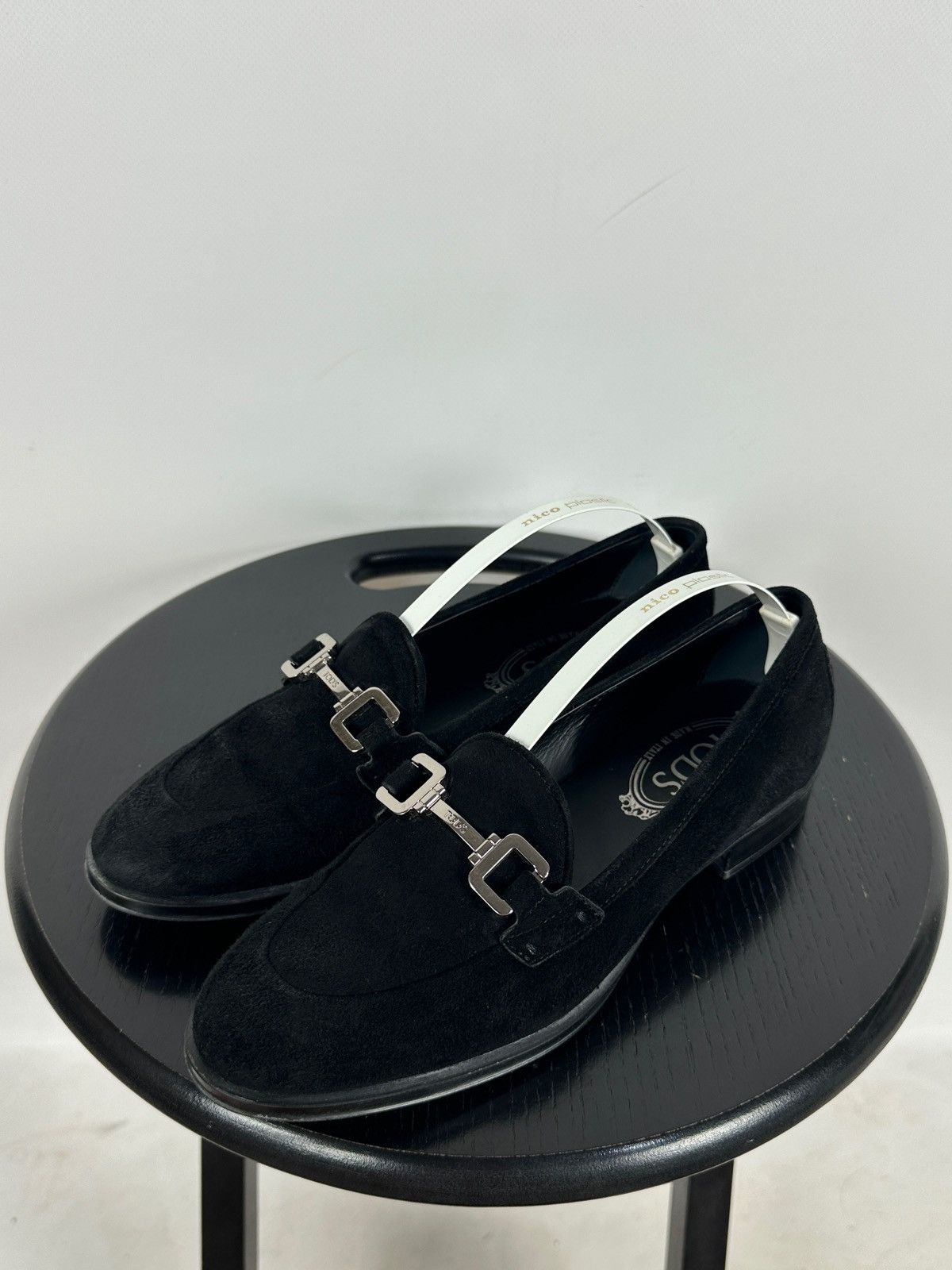 Tod's Tod’s Black Suede Horsebit Buckle Loafers Size US 6.5 / IT 36.5 - 2 Thumbnail