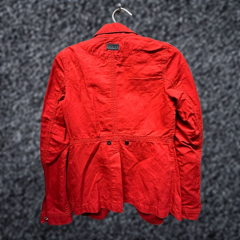 Diesel Diesel Jacket Blazer G-Bott Red Lightweight Notch Collar Linen Blend XXS Women Jacket Blazer, Regular Fit, Long Sleeve, Casual, Vintage: No Size XXS / US 00 / IT 34 - 1 Thumbnail