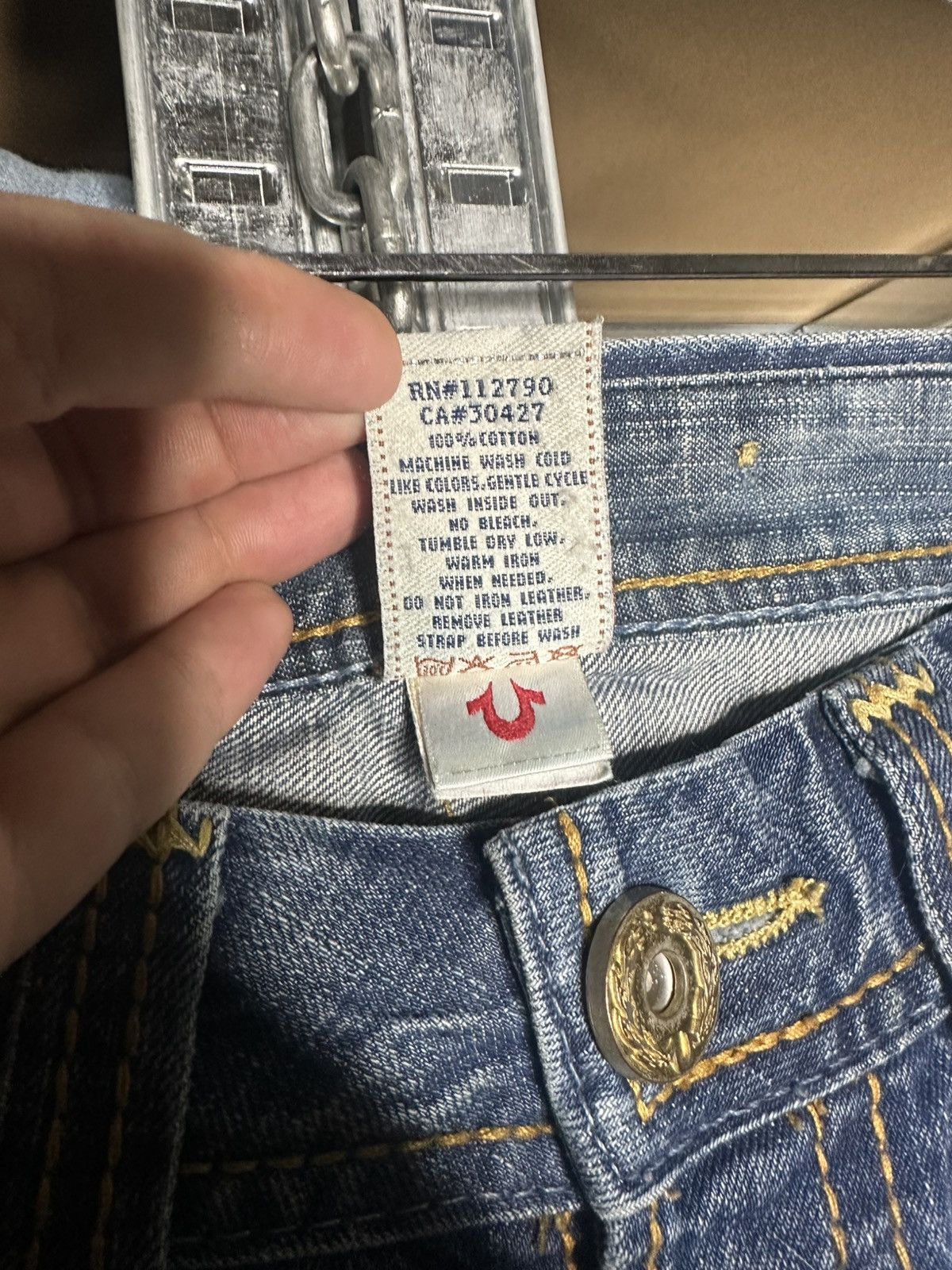 True Religion True Religion Flared Bootcut Blue Denim Jeans Size 28 Size 28" / US 6 / IT 42 - 7 Thumbnail