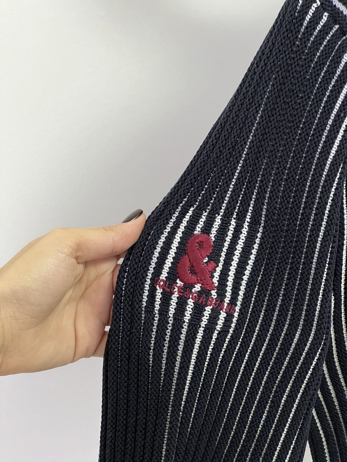 Dolce & Gabbana × Vintage Vintage Dolce Gabbana Striped Knit Sweater Avant Garde 90s Size US XL / EU 56 / 4 - 8 Thumbnail