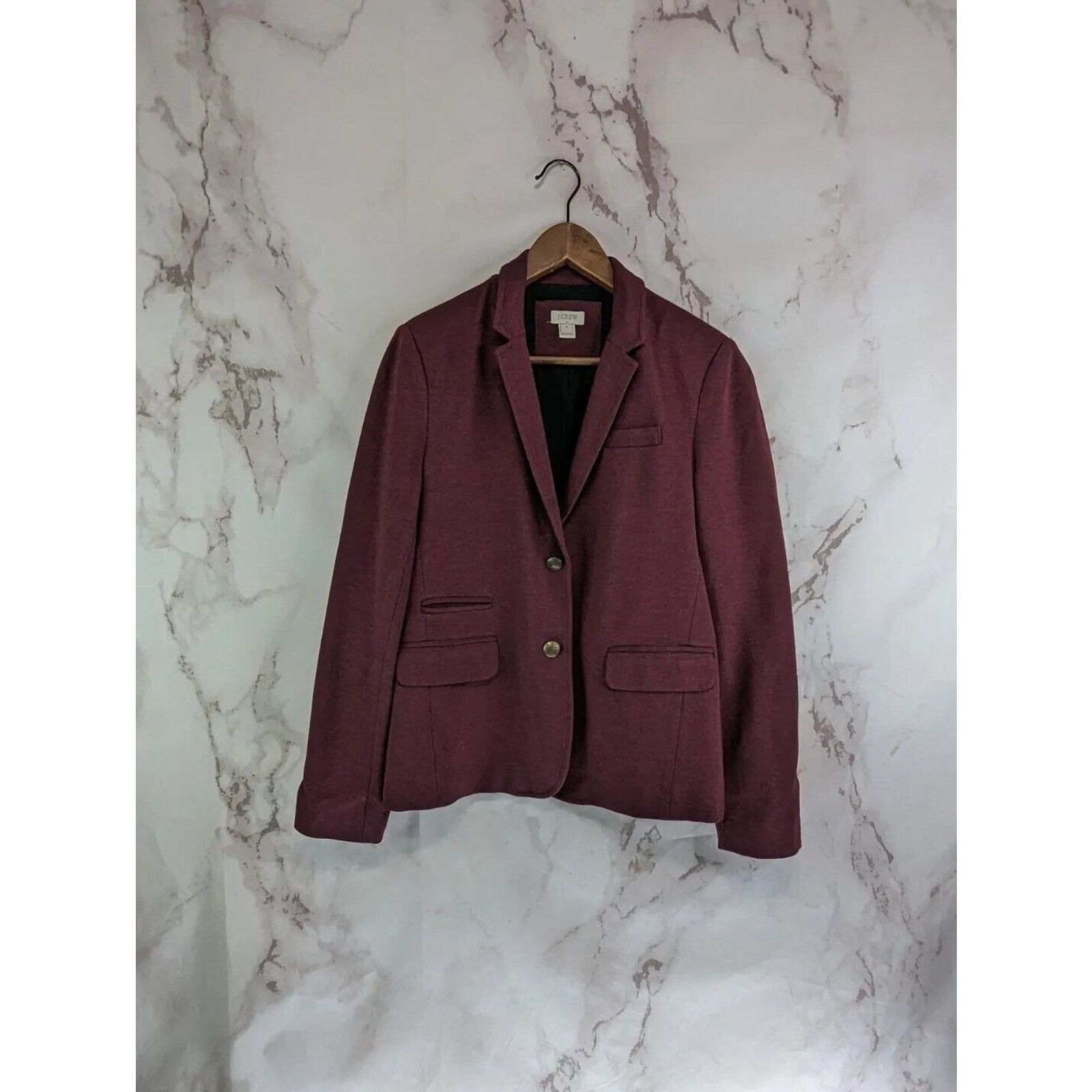 J.Crew J Crew Blazer Womens 8 Medium Red 2 Button Jacket Stretch Size M / US 6-8 / IT 42-44 - 1 Thumbnail