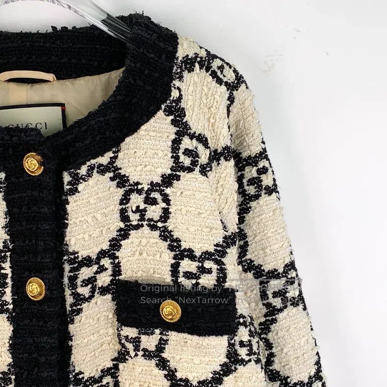 Gucci Gucci Colour-blocking logo jacquard full-print cotton roun Size XS / US 0-2 / IT 36-38 - 3 Thumbnail