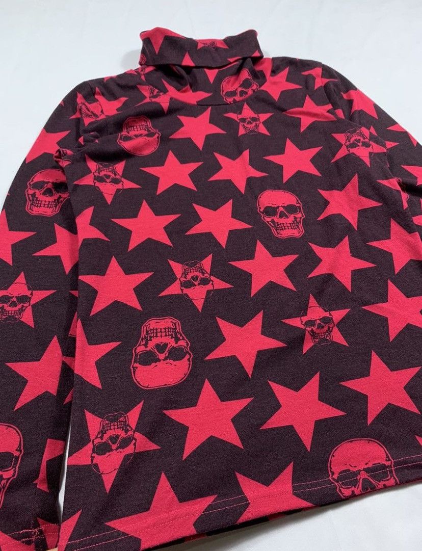20471120 Japanese Skull Star Long Sleeve ifsix lgb hysteric style Size US M / EU 48-50 / 2 - 3 Thumbnail