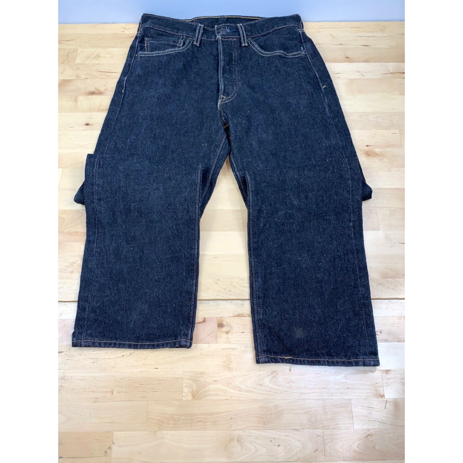 Levi's Levi Men Denim Jeans Black 29x27 Casual #3929 Size US 29 - 2 Thumbnail