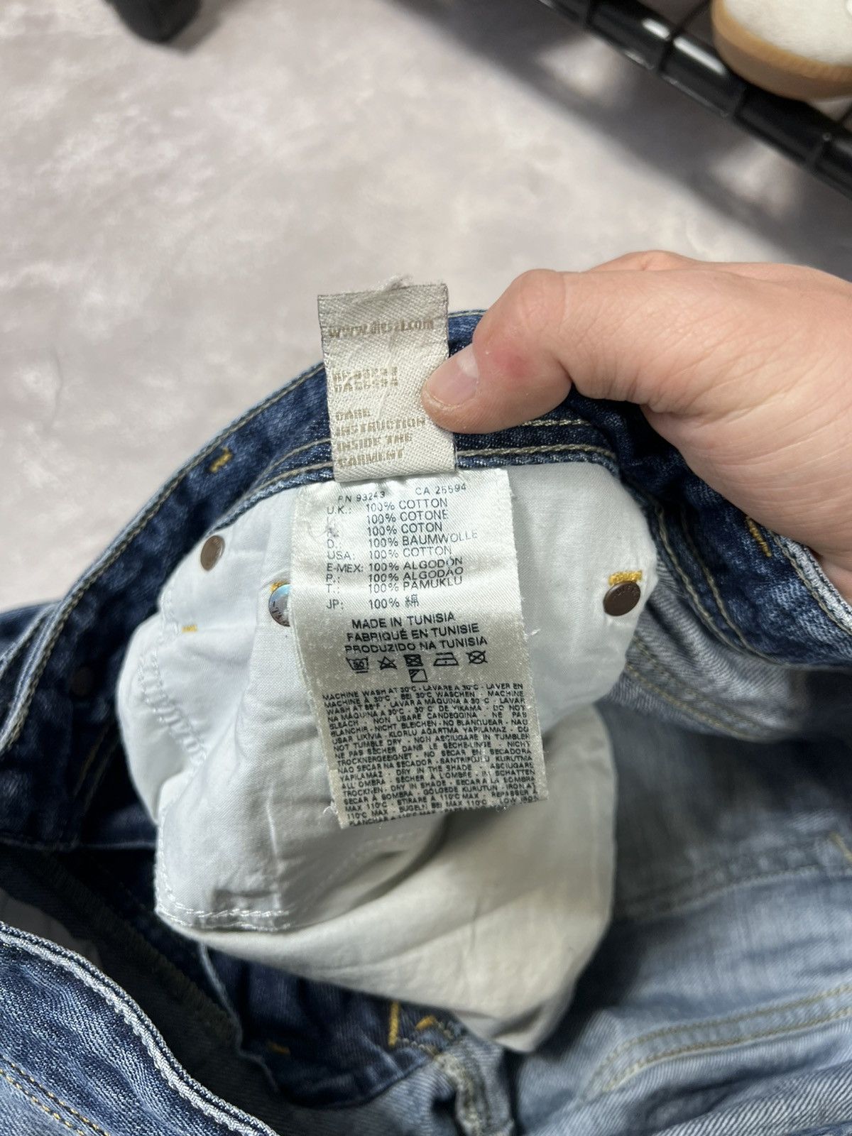 Diesel Vintage Diesel Baggy Y2k Distressed Fade Pants Size US 33 - 13 Thumbnail