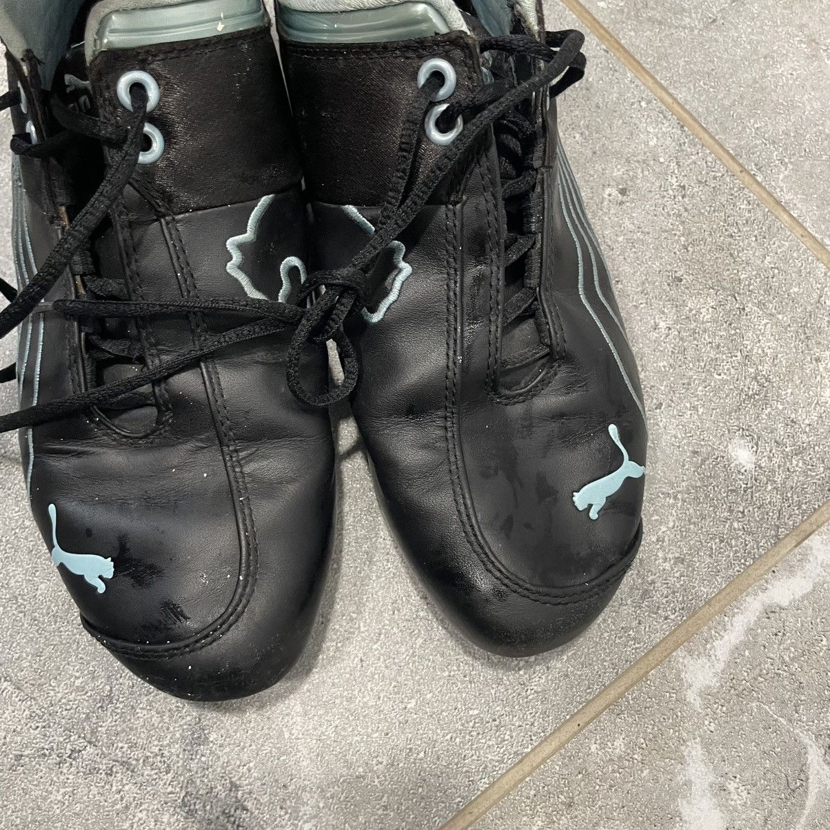 Japanese Brand 2000s Vintage Japan Trainers Black Leather Puma Speed Cat og Size US 7.5 / IT 37.5 - 8 Thumbnail