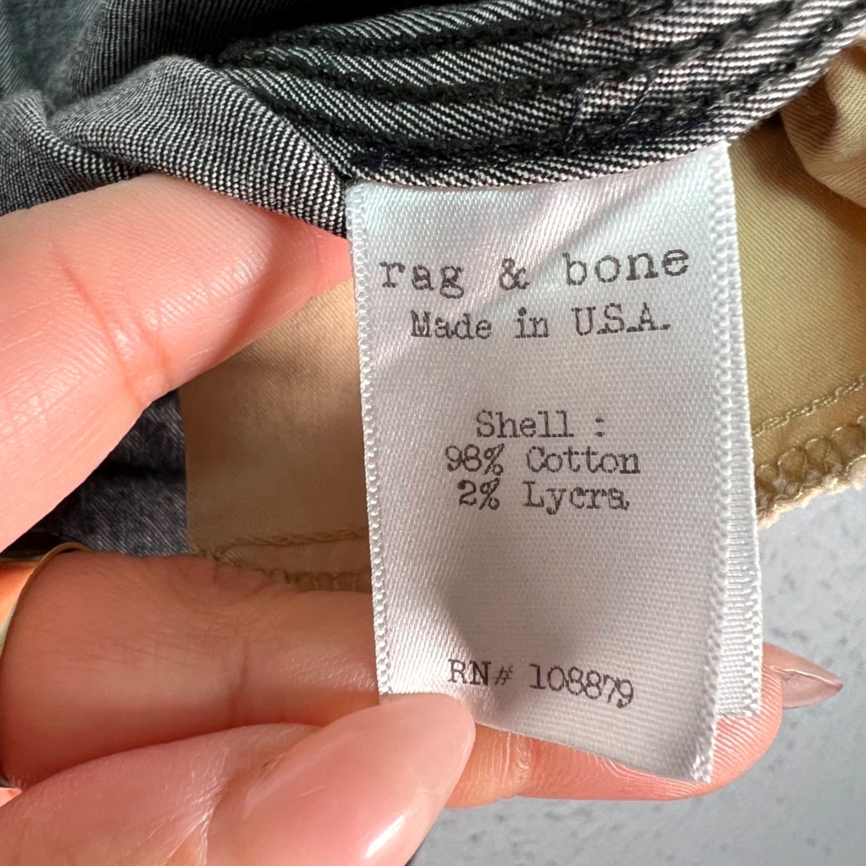 Rag & Bone rag & bone Womens 25 Gray Skinny Jeans Cotton Blend Denim 5-Pocket Inseam 32 Size 42" / US 20 - 5 Thumbnail