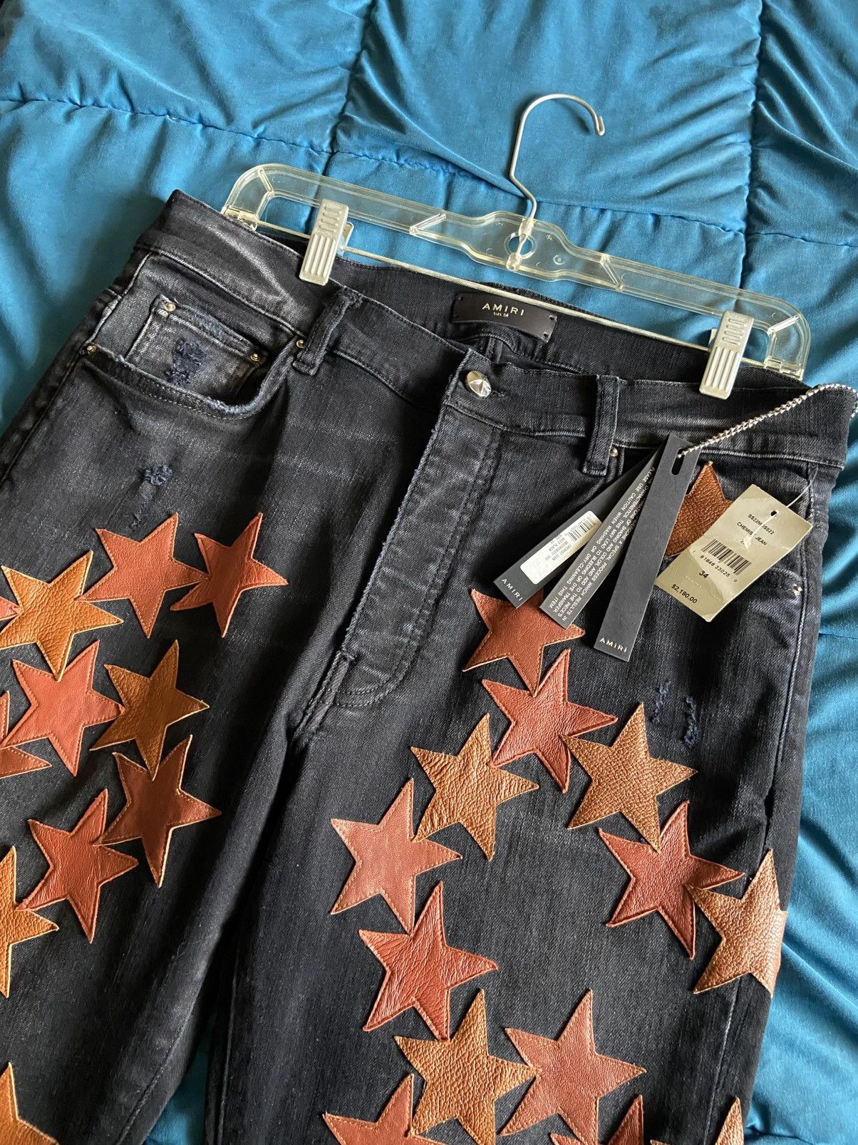 Amiri Amiri x Chemist Orange Star Jeans Mens size 34 Size US 34 / EU 50 - 7 Thumbnail