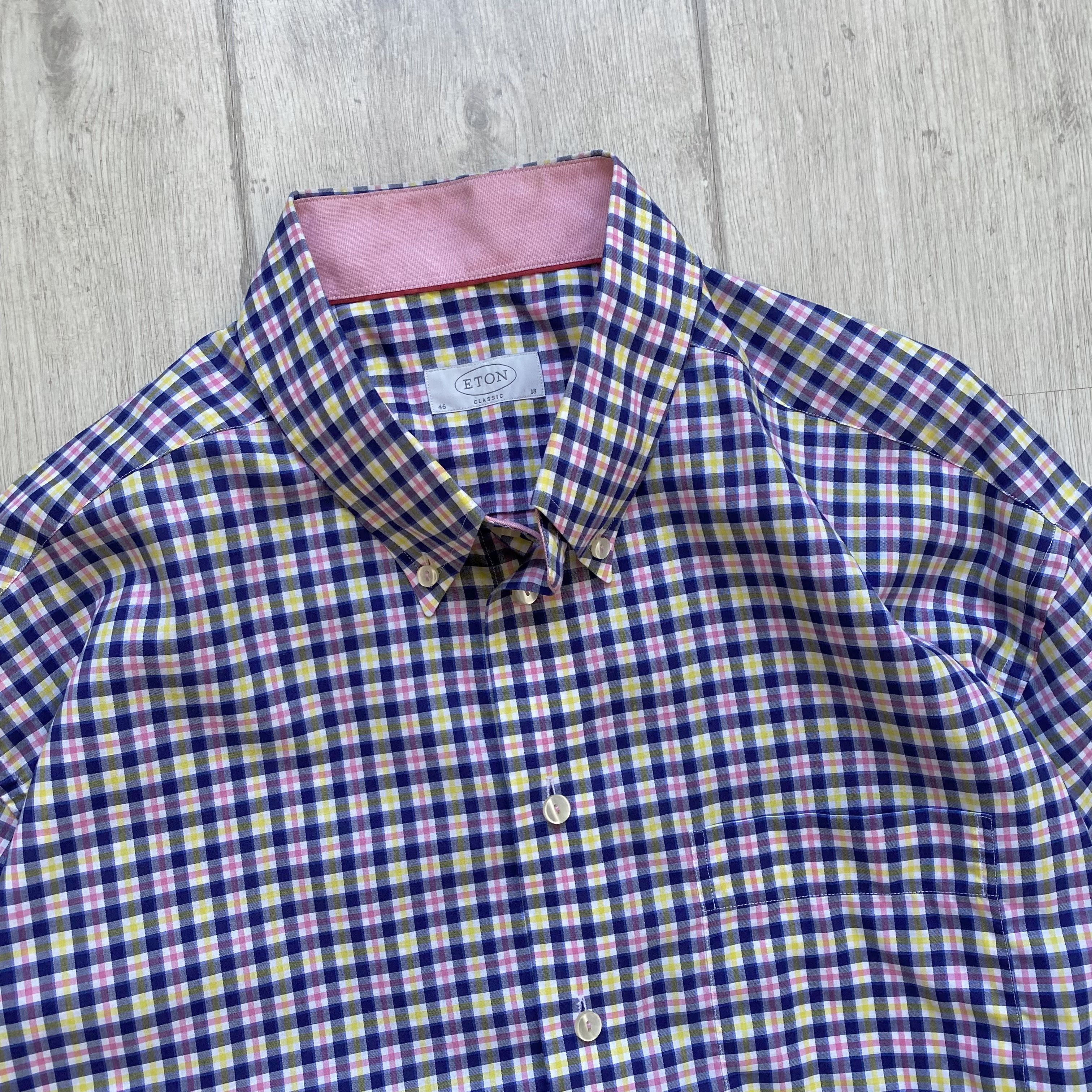 Eton 💎 luxury Eton Flannel Button Up Long Sleeve Shirt Size US XXL / EU 58 / 5 - 4 Thumbnail