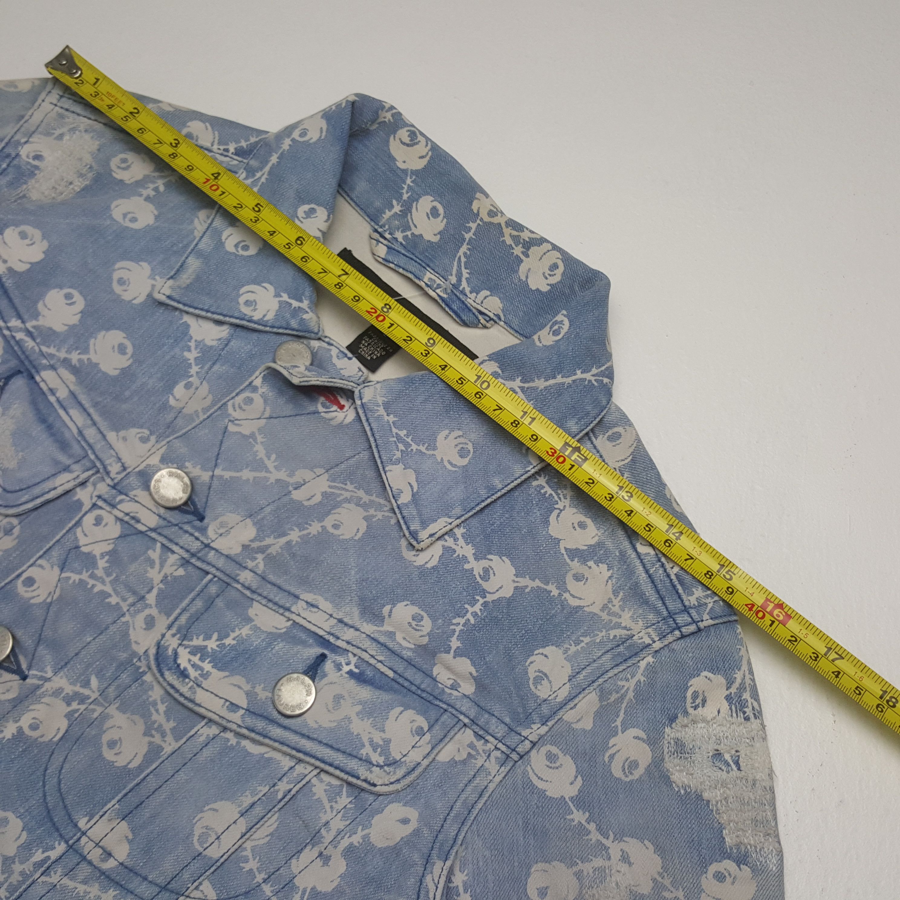 Ralph Lauren Vintage Ralph Lauren Flowers Denim Jacket Size XXS / US 00 / IT 34 - 7 Thumbnail