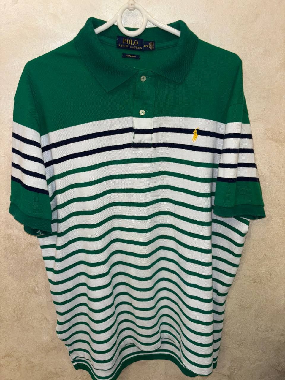 Polo Ralph Lauren Polo Ralph Lauren Green and white men's striped shirt M Size US M / EU 48-50 / 2 - 9 Thumbnail