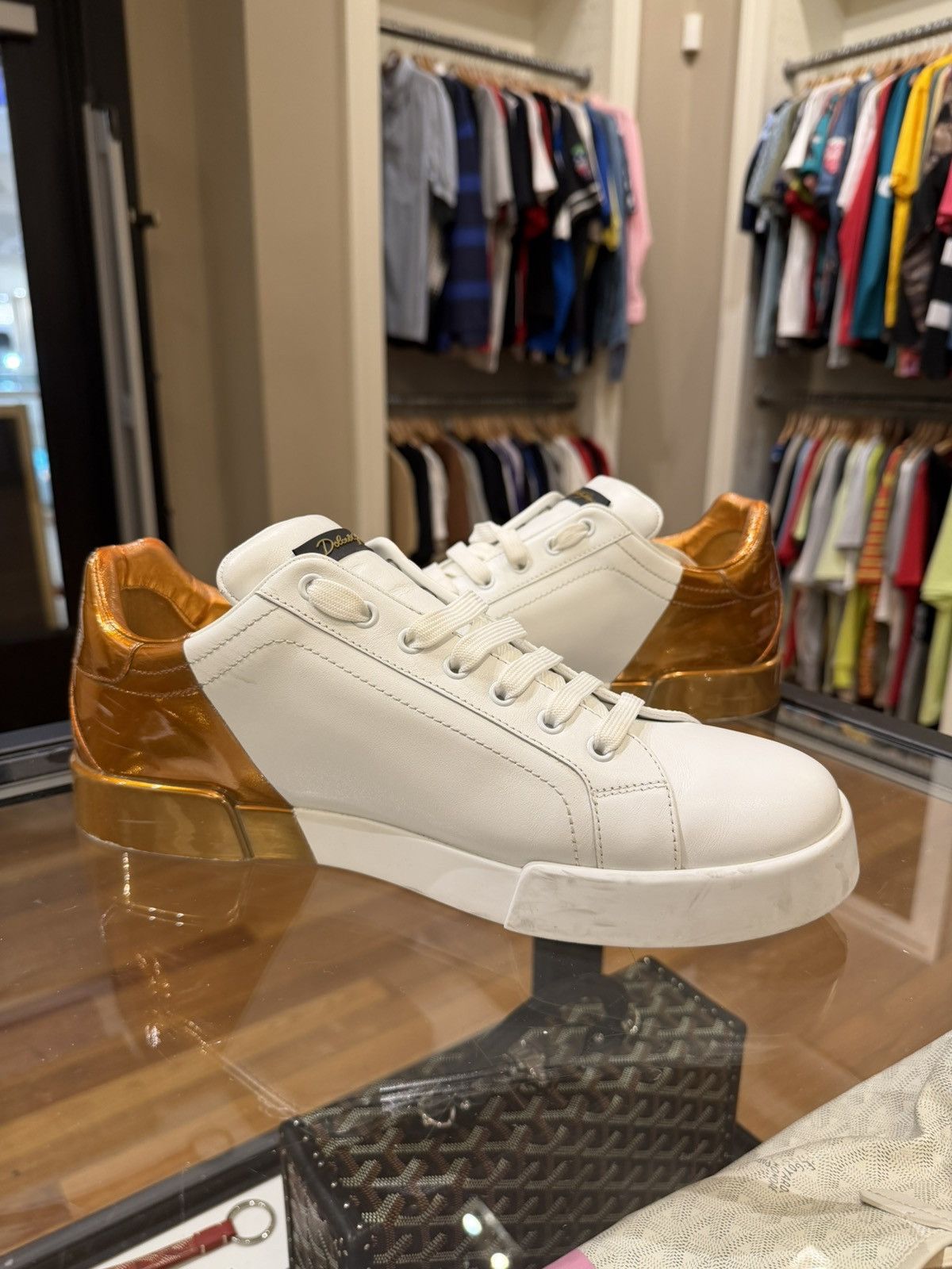 Dolce & Gabbana Dolce & Gabbana Portofino -Gold White Size US 10.5 / EU 43-44 - 4 Thumbnail