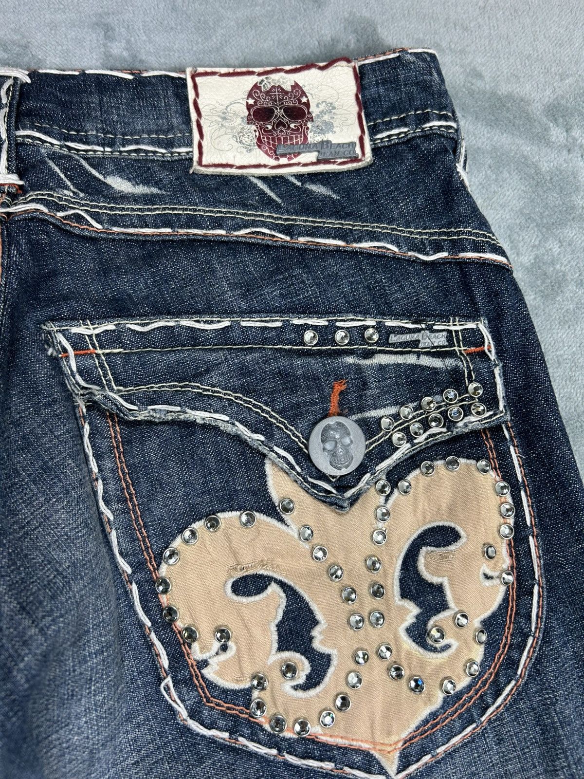True Religion Vintage 00’s Laguna Beach Jeans co Flared Jeans Size US 31 - 12 Thumbnail