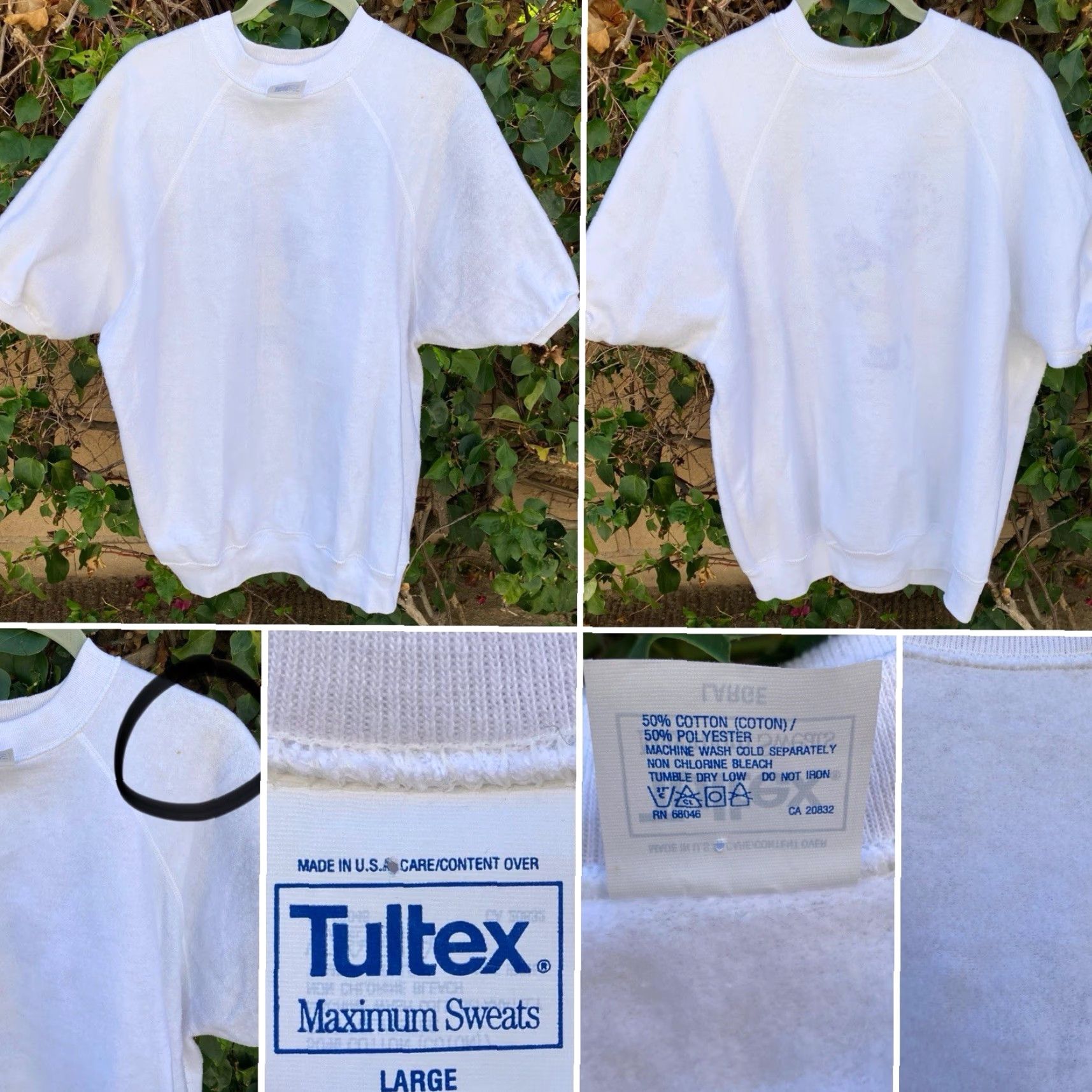 Tultex Vtg Galt Fire Dept Golf Tournament 1992 Raglan Sweatshirt Short Sleeve Tultex White L Mens Size US L / EU 52-54 / 3 - 7 Thumbnail