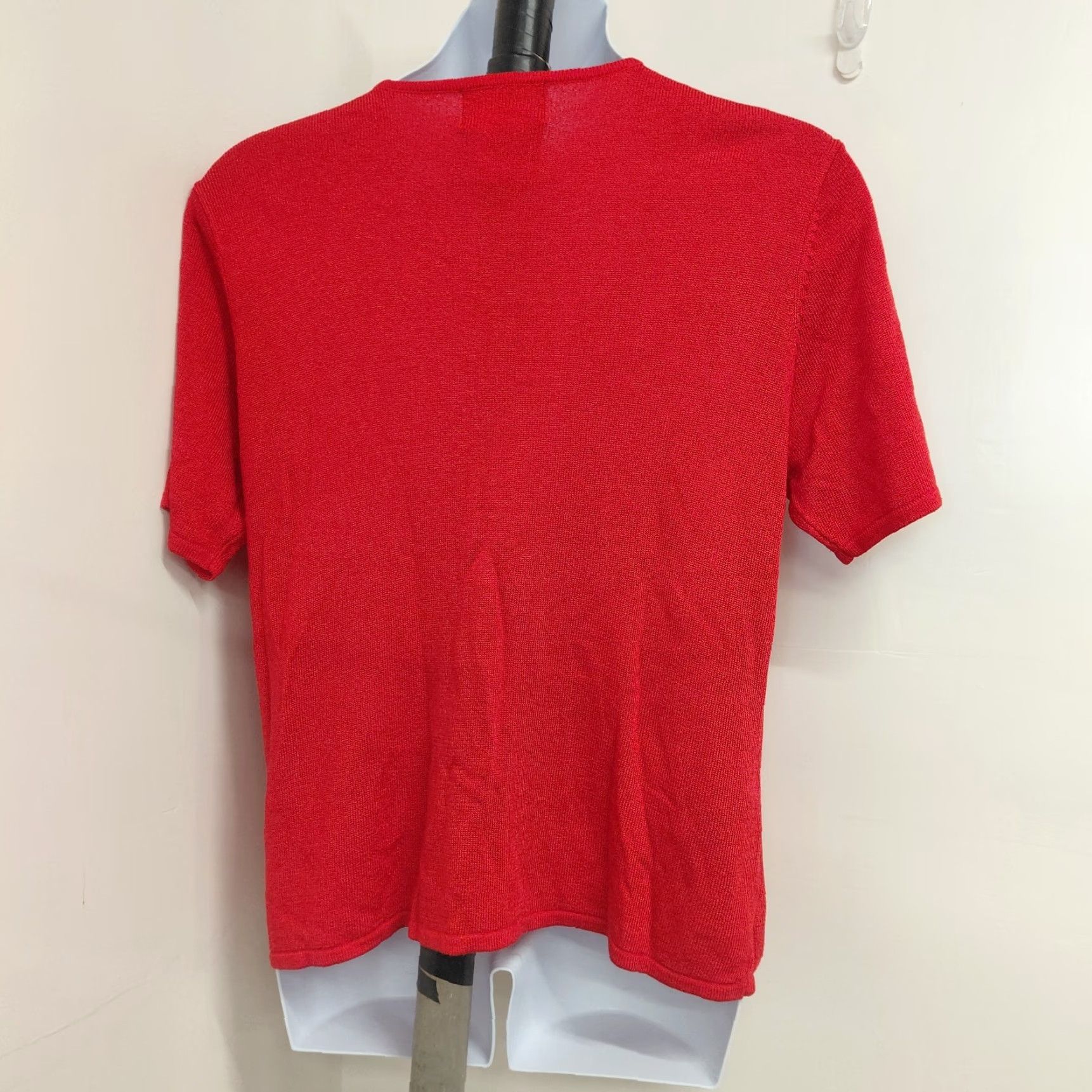Vintage Sag Harbor 2-in-1 Cardigan Womens Size 1X Red Button Closure Short Sleeves Valen Size XL / US 12-14 / IT 48-50 - 4 Thumbnail
