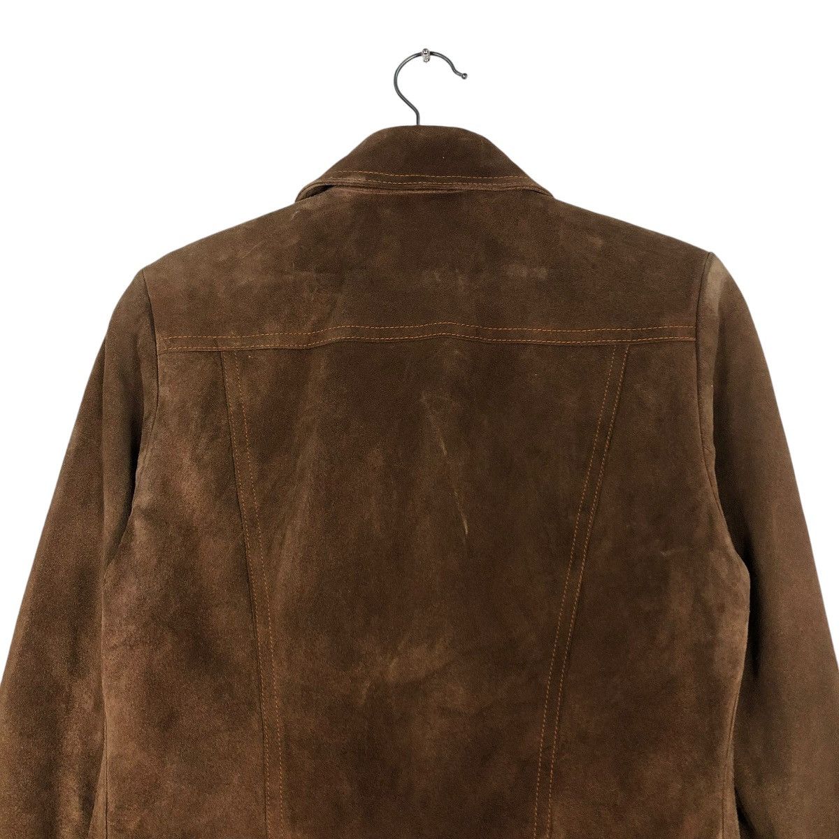 Japanese Brand 🔥CROPPED SUEDE LEATHER JACKET BIKER EPOCA ISSEY MIYAKE Size S / US 4 / IT 40 - 10 Thumbnail