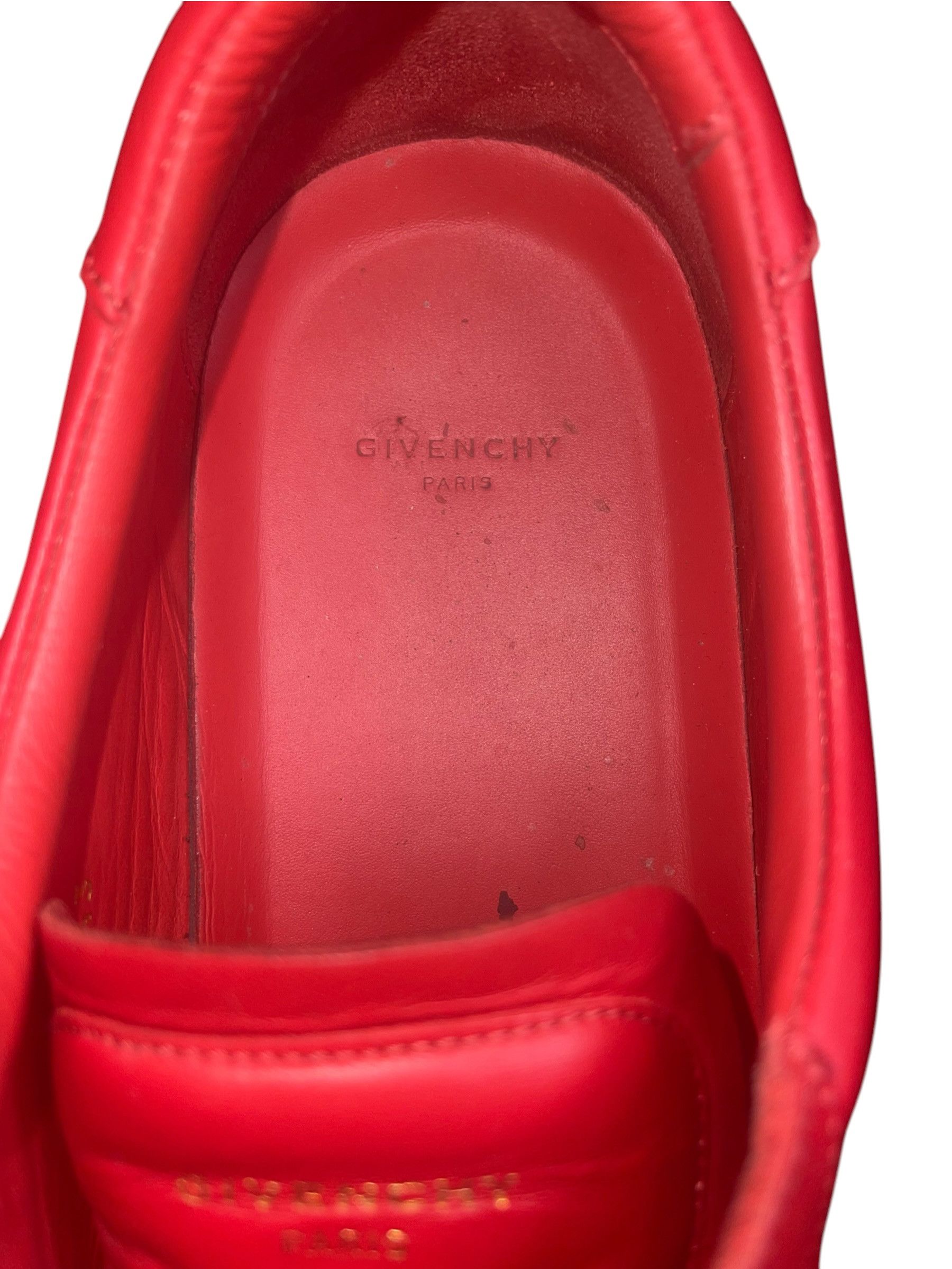 Givenchy Givenchy Paris Red Leather Low Top Sneakers EU43 Men's Shoes Size US 10 / EU 43 - 10 Thumbnail