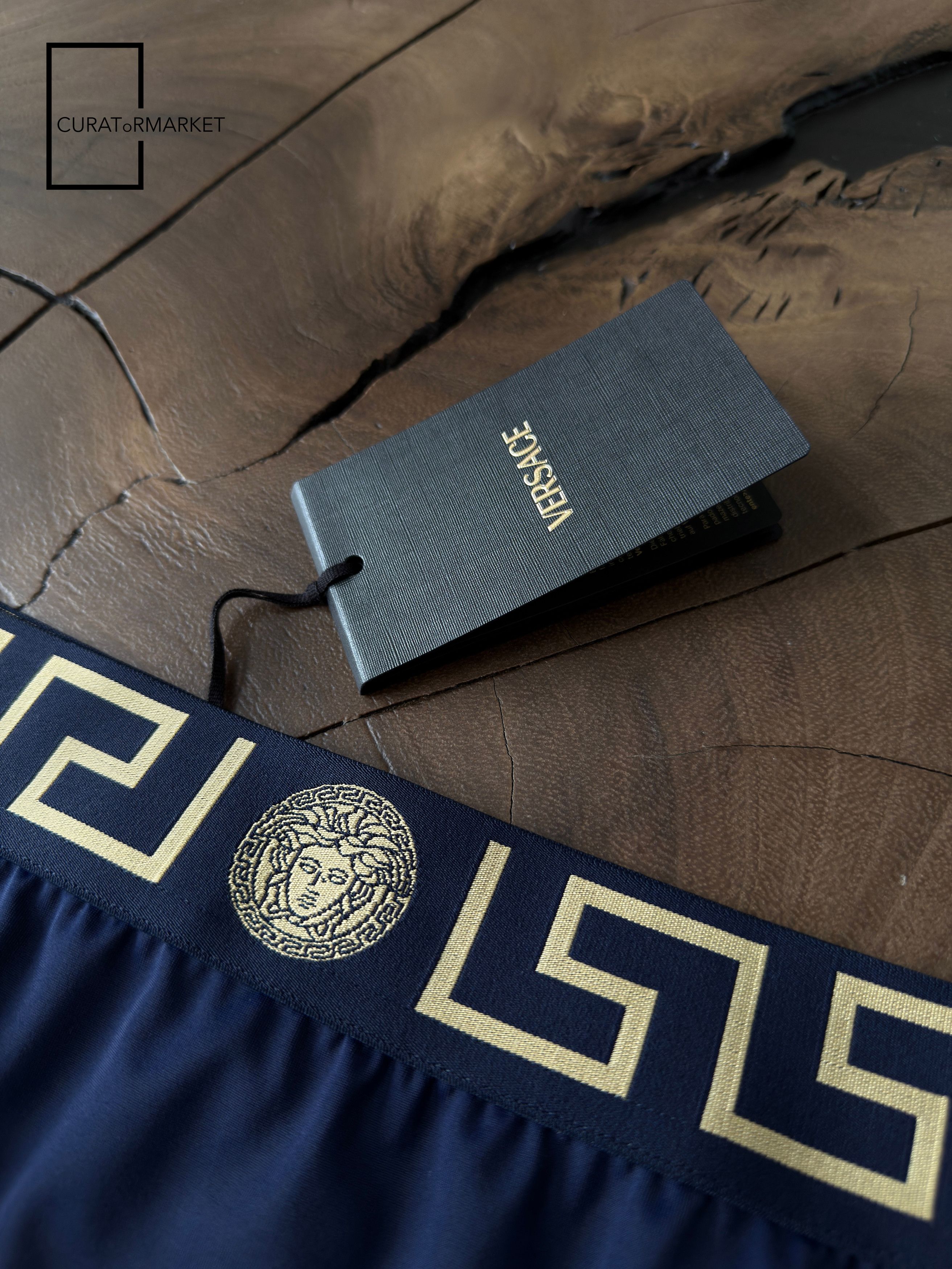 Versace Size 3 Navy Mainline Greca Key Medusa Swim Essential Briefs Size US 30 / EU 46 - 6 Thumbnail