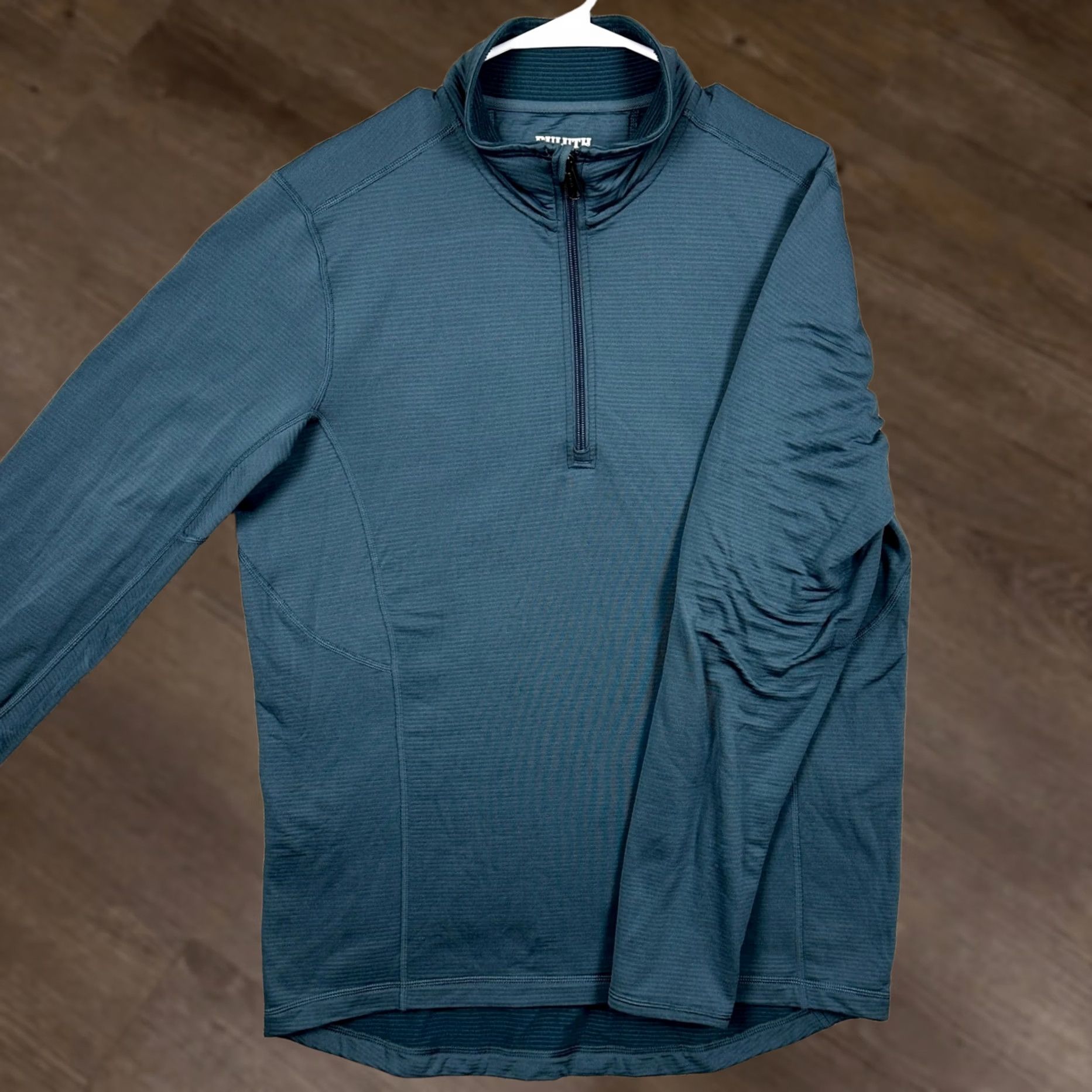 Duluth Trading Company Duluth Trading Co Men Sweatshirt Quarter Zip Blue Stretech Lightweight EUC XS? Size US M / EU 48-50 / 2 - 1 Thumbnail