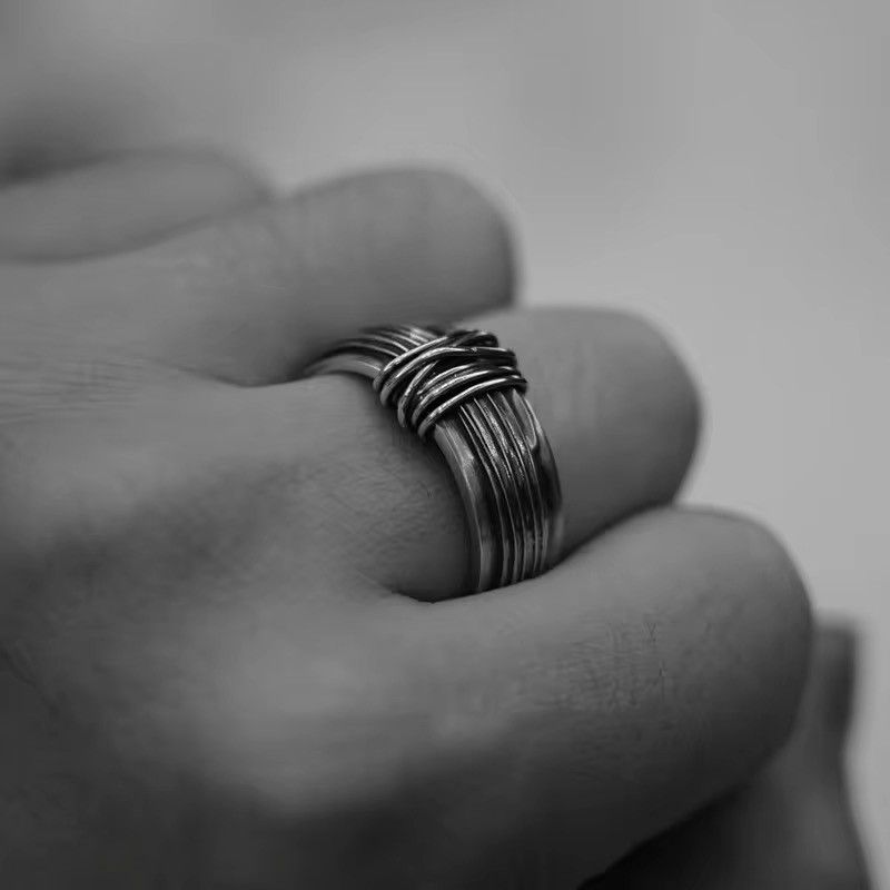 Other Brushed Wrapped Multi Lines Ring Size ONE SIZE - 3 Thumbnail