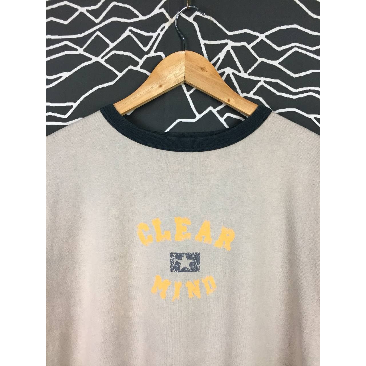Vintage Vtg Clear Mind Spell Out Logo Ringer Tee Size L Size US L / EU 52-54 / 3 - 3 Thumbnail