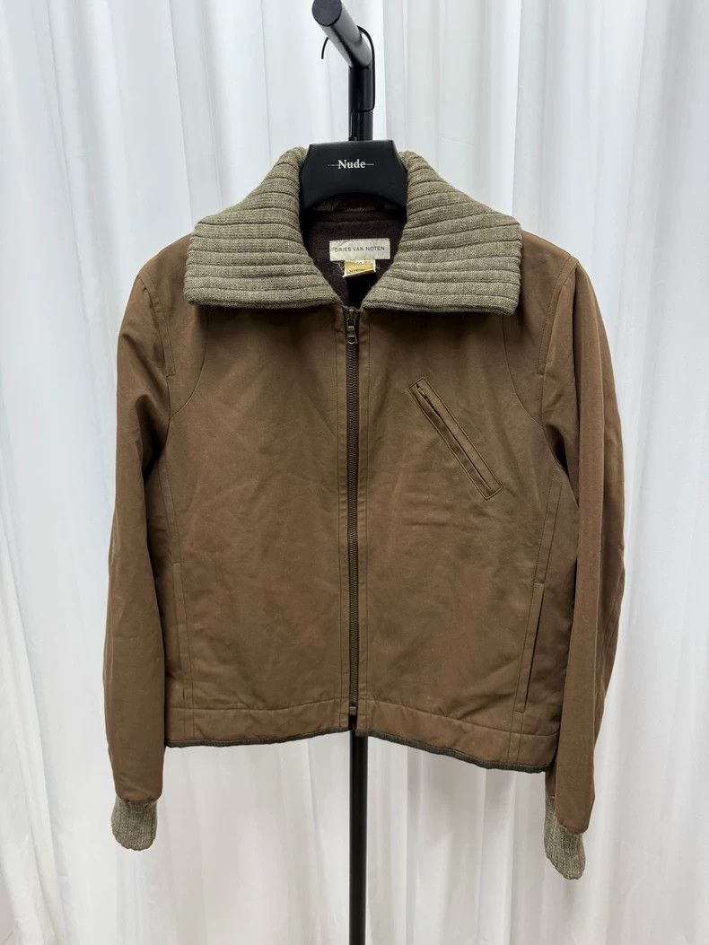 Dries Van Noten Brown Bomber Jacket