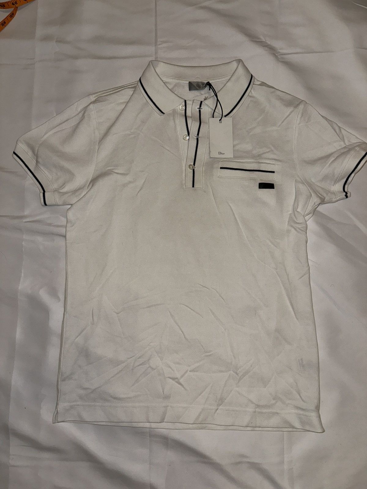 Dior Dior Polo Shirt White Black S Size US S / EU 44-46 / 1 - 1 Thumbnail