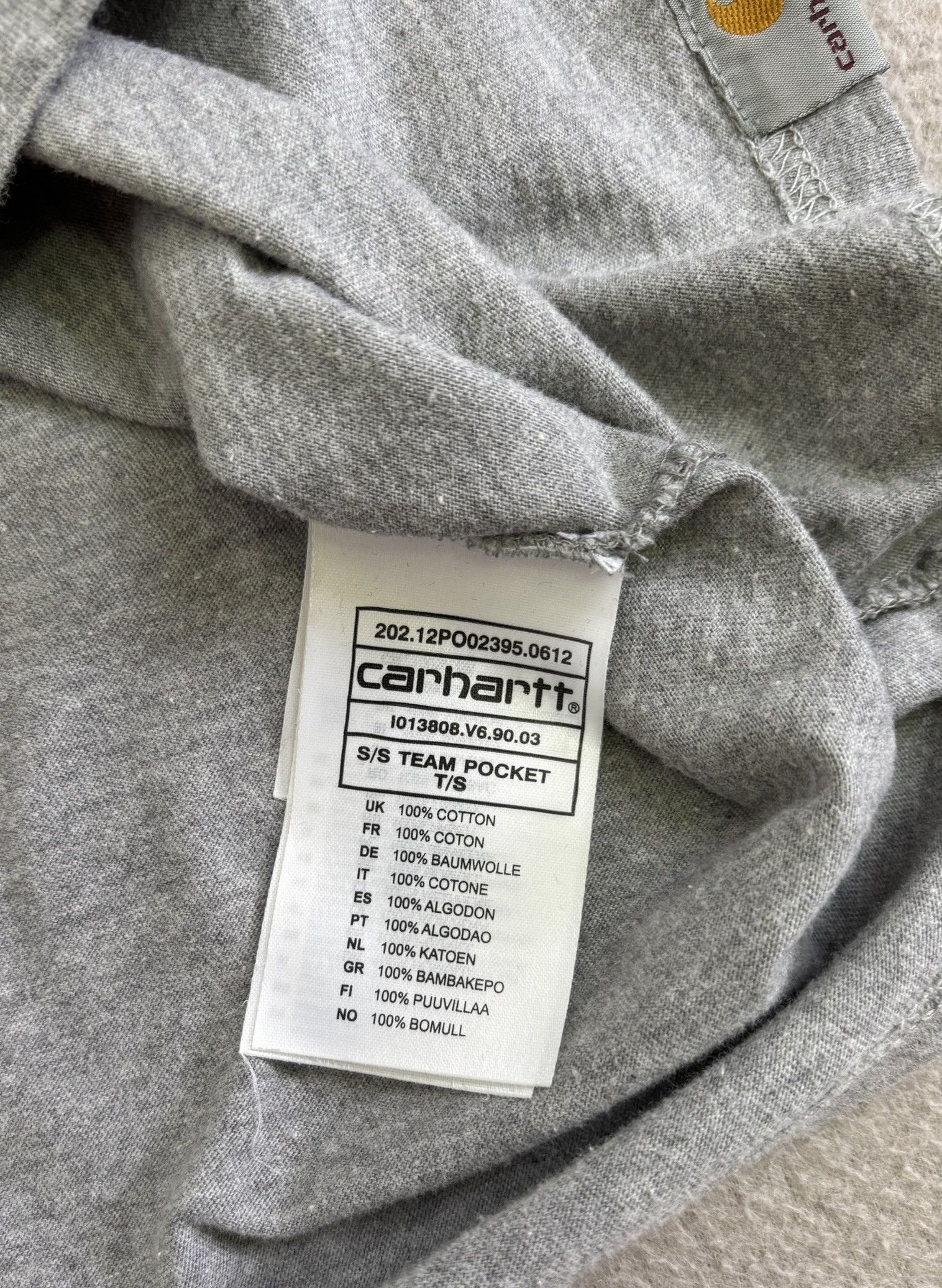 Carhartt Carhartt Team Pocket Gray T-shirt Medium Size US M / EU 48-50 / 2 - 13 Thumbnail