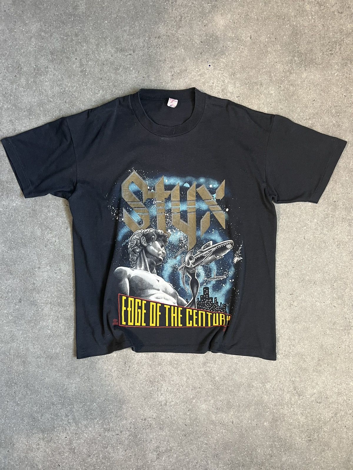 Band Tees × Vintage 90s Styx Edge Of The Century Tour Size US L / EU 52-54 / 3 - 1 Thumbnail