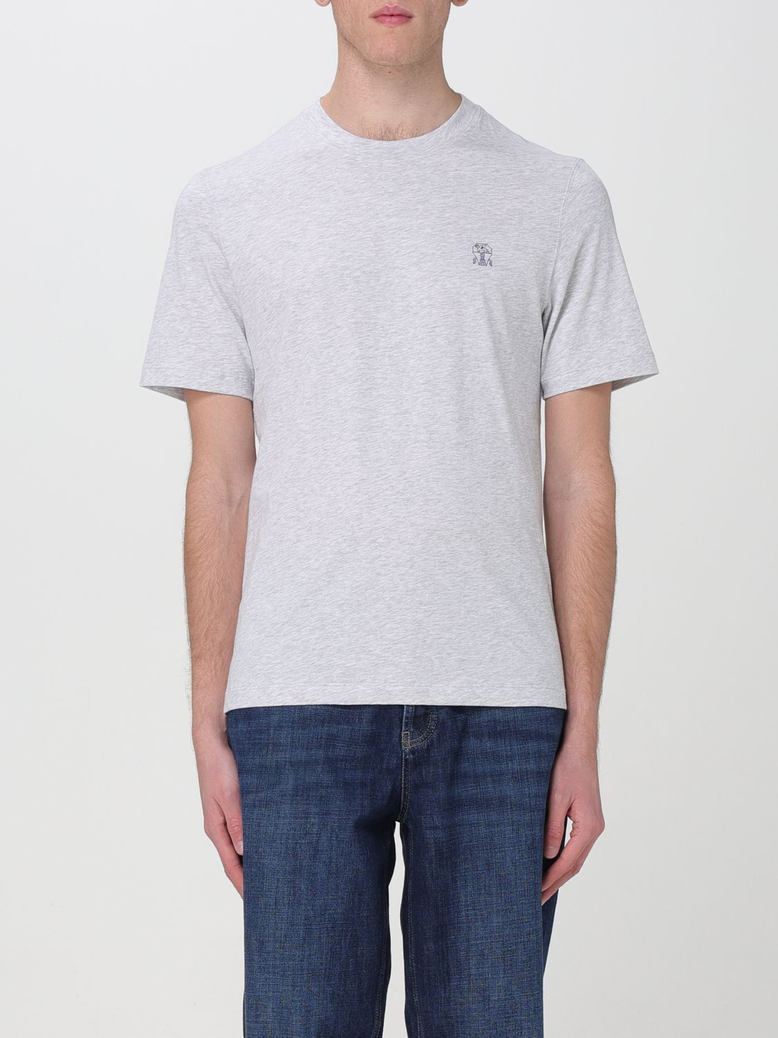 image of Brunello Cucinelli T-Shirt Men Grey (Size XL)