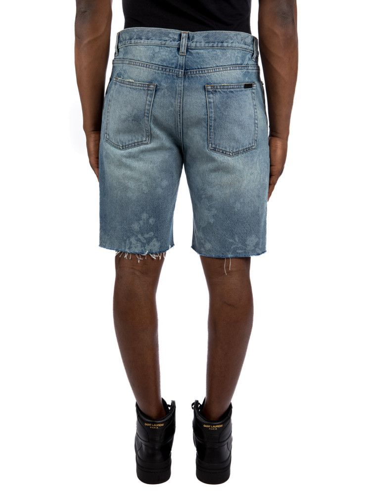 Saint Laurent Paris o1bcso1str0924 Florida Blue Flower Shorts in Blue Size US 32 / EU 48 - 3 Thumbnail