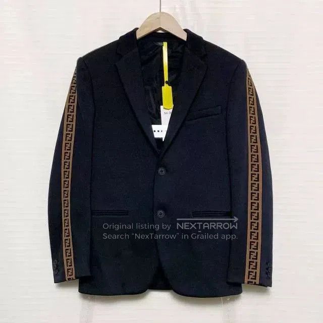 Fendi Fendi Black Side Logo Print Blazer. Size US M / EU 48-50 / 2 - 1 Thumbnail