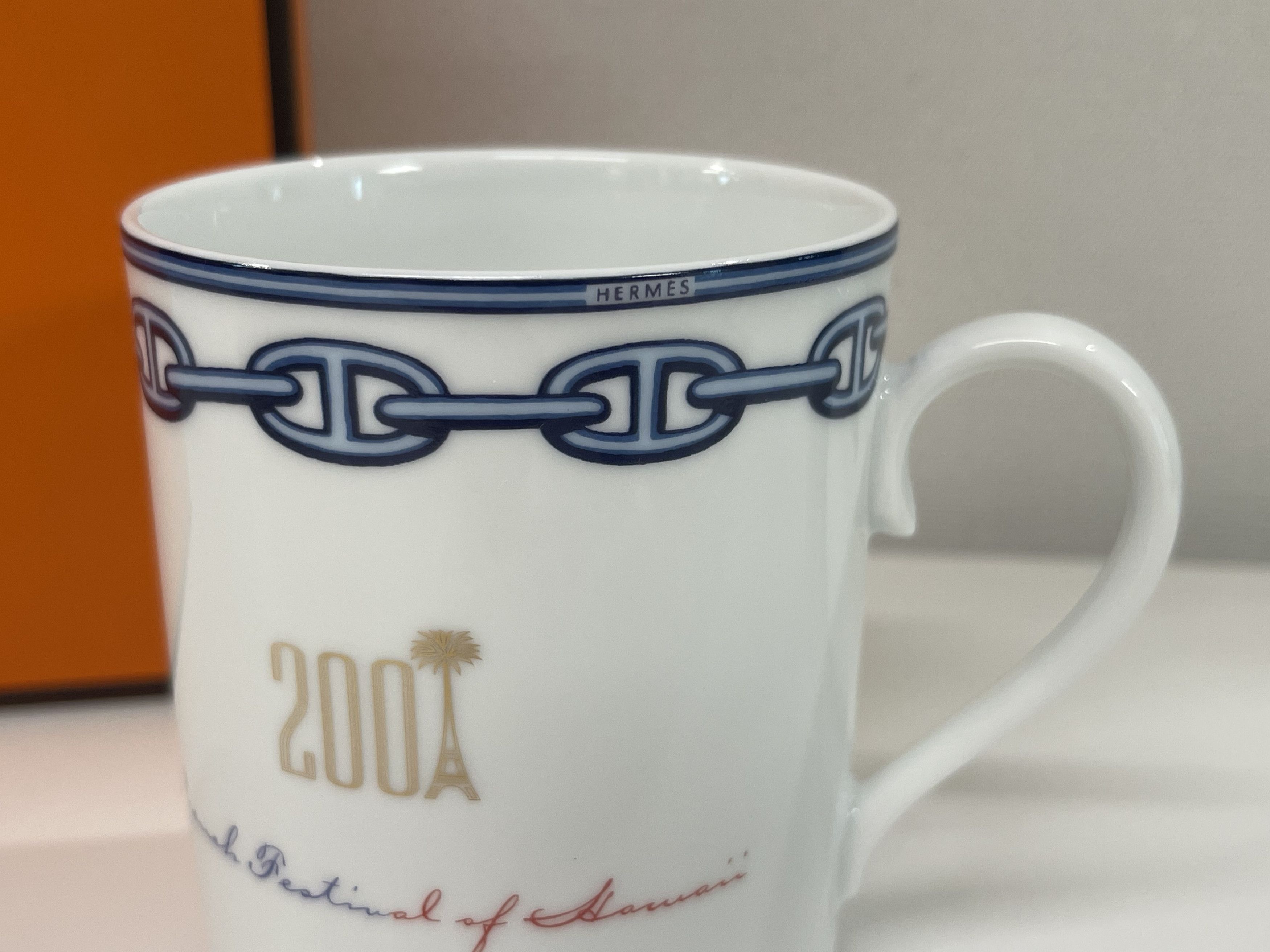 Hermes Hermes Chaine D'Ancre Blue Hawaii Limited Mug Cup 1P Size ONE SIZE - 3 Thumbnail