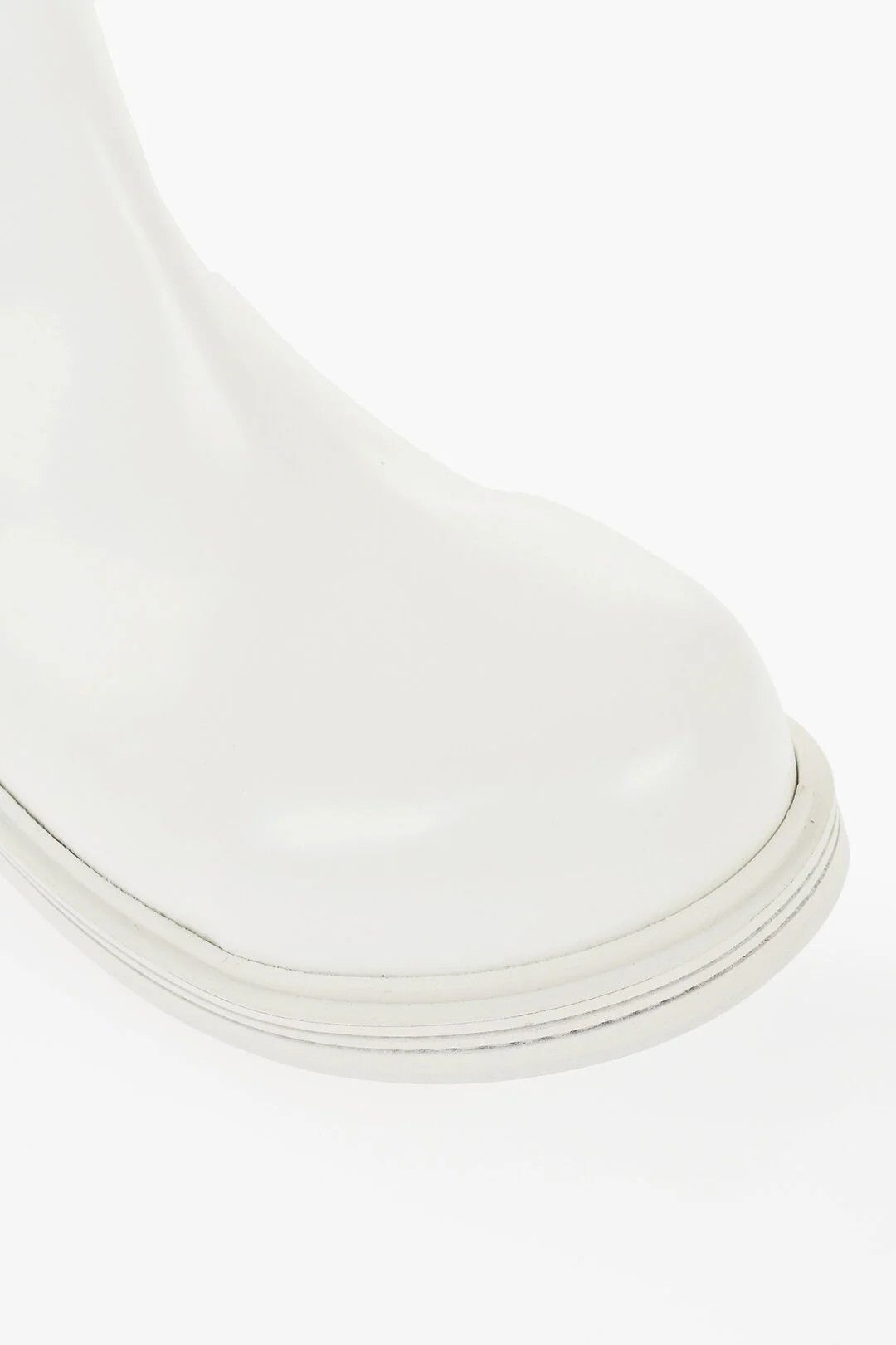 Bottega Veneta og1mm0426 Leather Chelsea Ankle Boots in White Size US 10 / IT 40 - 4 Thumbnail