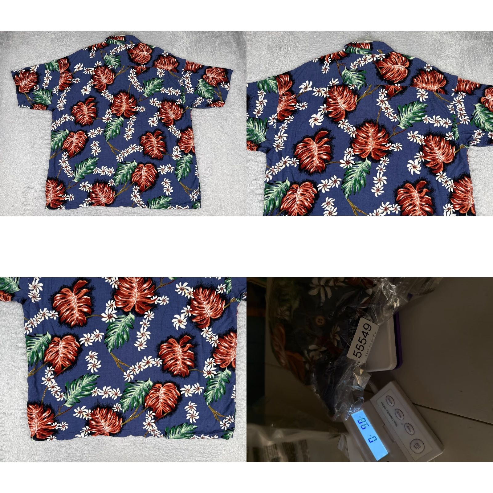 Vintage Knightsbridge Shirt Adult 3XL Blue Floral 100% Rayon Hawaiian Button Up Size US XXL / EU 58 / 5 - 9 Thumbnail