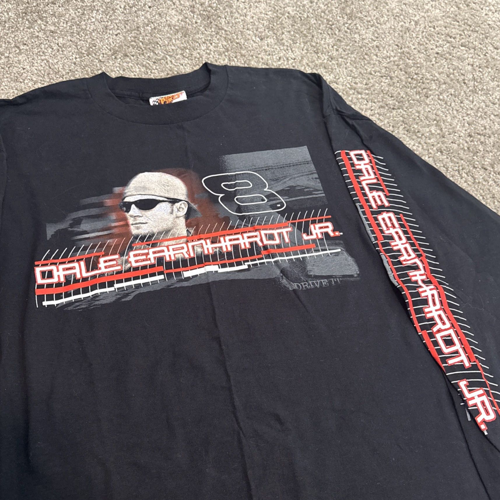 NASCAR VINTAGE Dale Earnhardt Jr. Nascar Racing Long Sleeve T-Shirt 2XL Mens Black Size US XXL / EU 58 / 5 - 4 Thumbnail