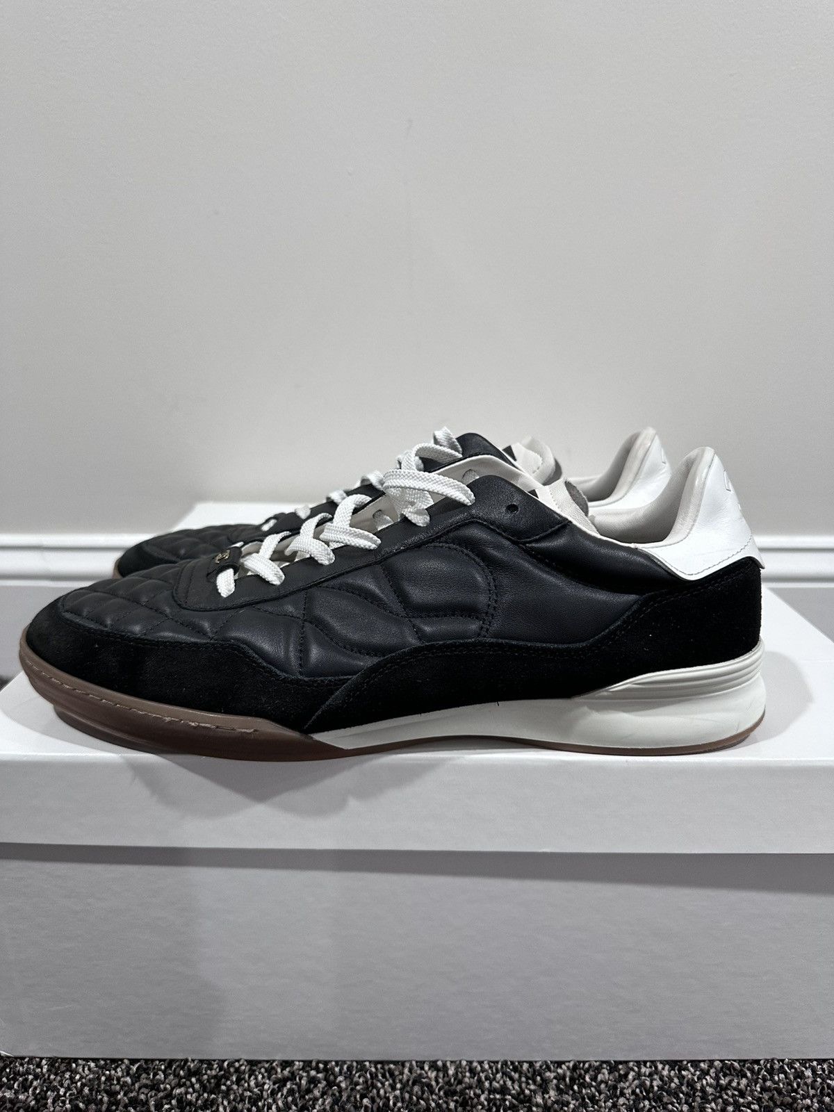 Chanel Chanel Leather / Suede Black Quilted 2023 Low Top Sneakers Size US 11 / EU 44 - 5 Thumbnail