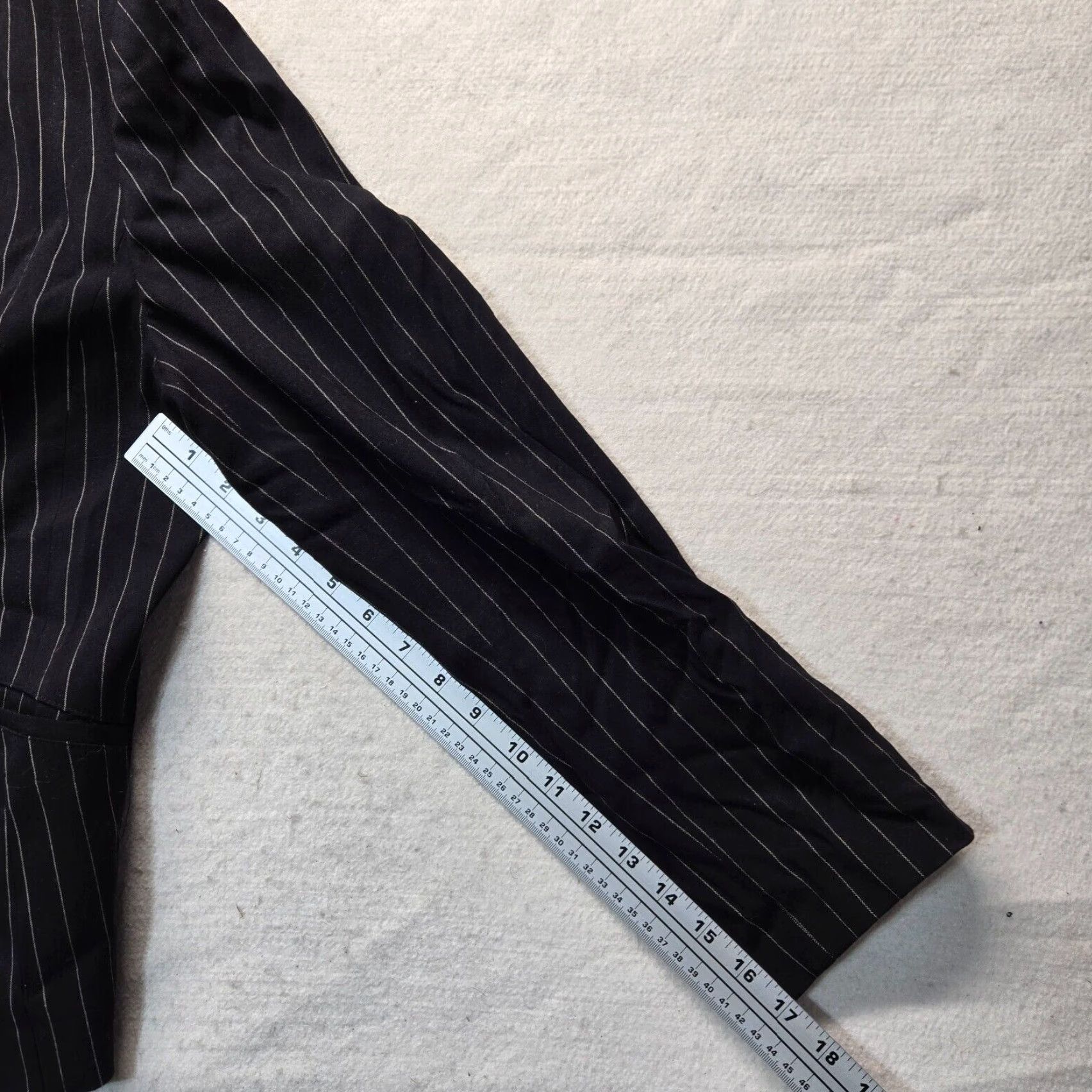 Vintage Amanda Smith Blazer Jacket Striped Adult Women's Size 12 Black Lined Polyester Size XL / US 12-14 / IT 48-50 - 5 Thumbnail