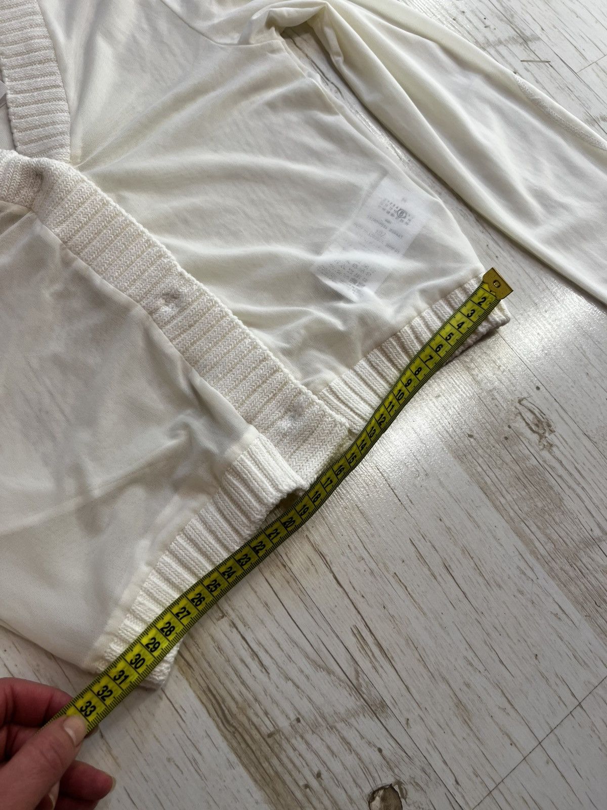 Maison Margiela MM6 Maison Margiela Mesh Cardigan Ivory Size M New Size M / US 6-8 / IT 42-44 - 15 Thumbnail