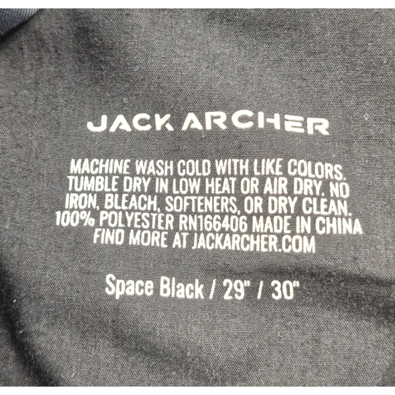 Vintage Jack Archer Pants Mens 29x30 Space Black Chino Flat Front Zip Pocket Regular Size US 29 - 7 Thumbnail
