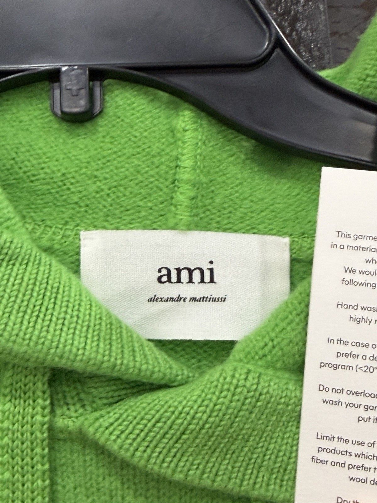 AMI Ami Paris Ami de Coeur Merino Wool Knit Green Hood Large Size US L / EU 52-54 / 3 - 2 Thumbnail