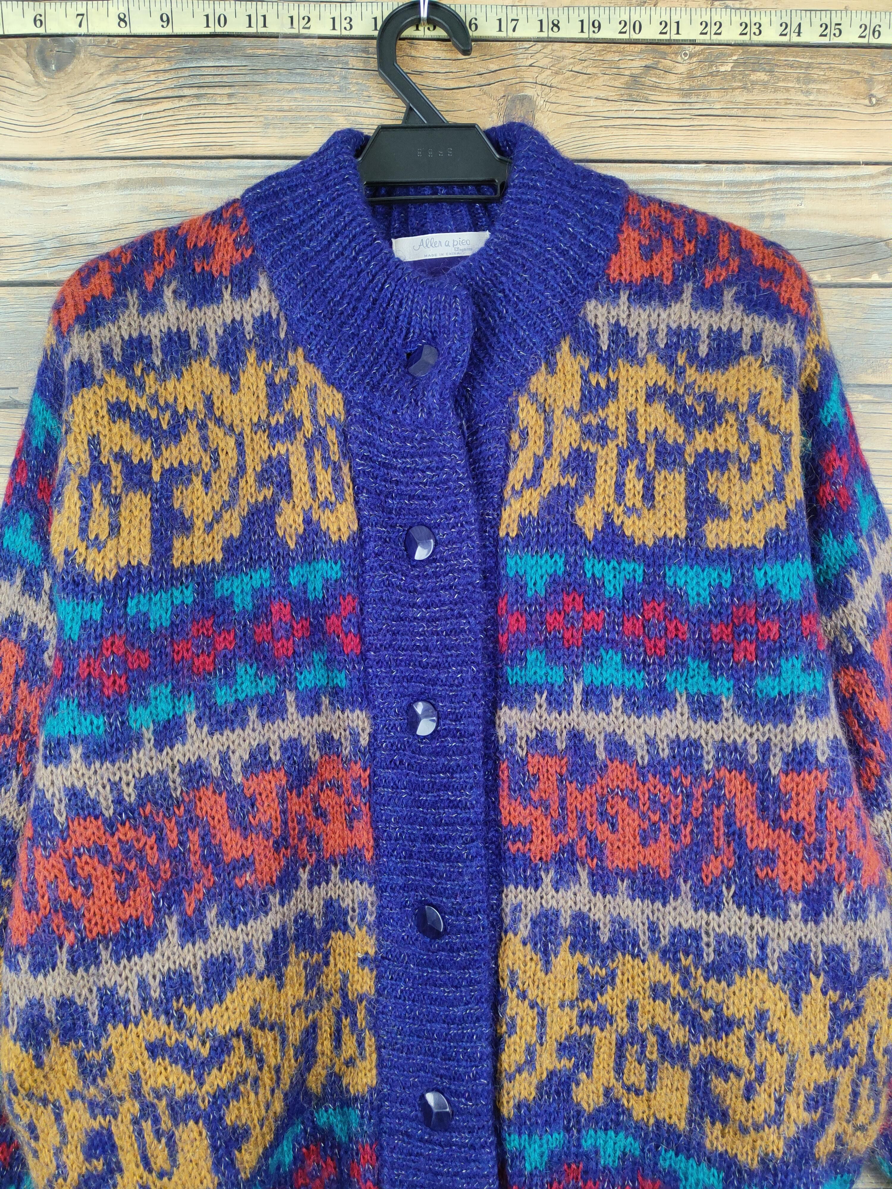 Japanese Brand Allen a Pieo vintage art japan Knitwear Sweaters #W1008 Size US M / EU 48-50 / 2 - 2 Thumbnail