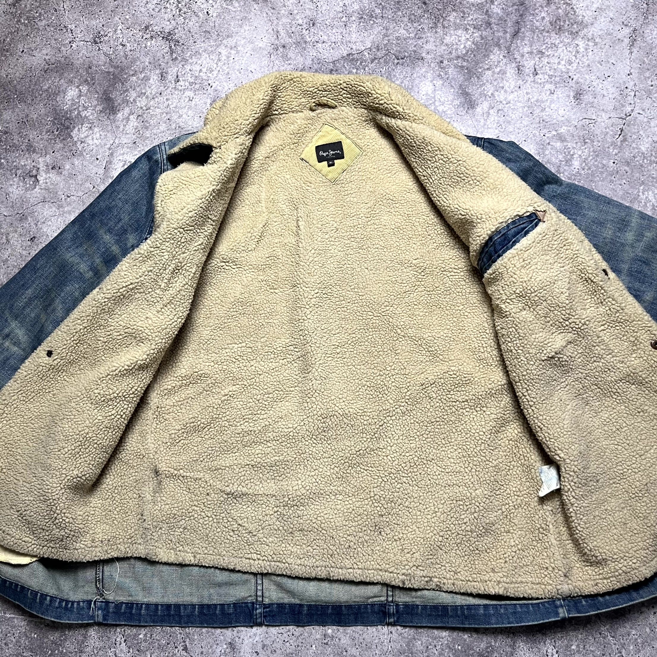 Pepe Jeans Pepe Jeans Sherpa Denim Washed Blue Trucker Jacket Size M Size US M / EU 48-50 / 2 - 8 Thumbnail