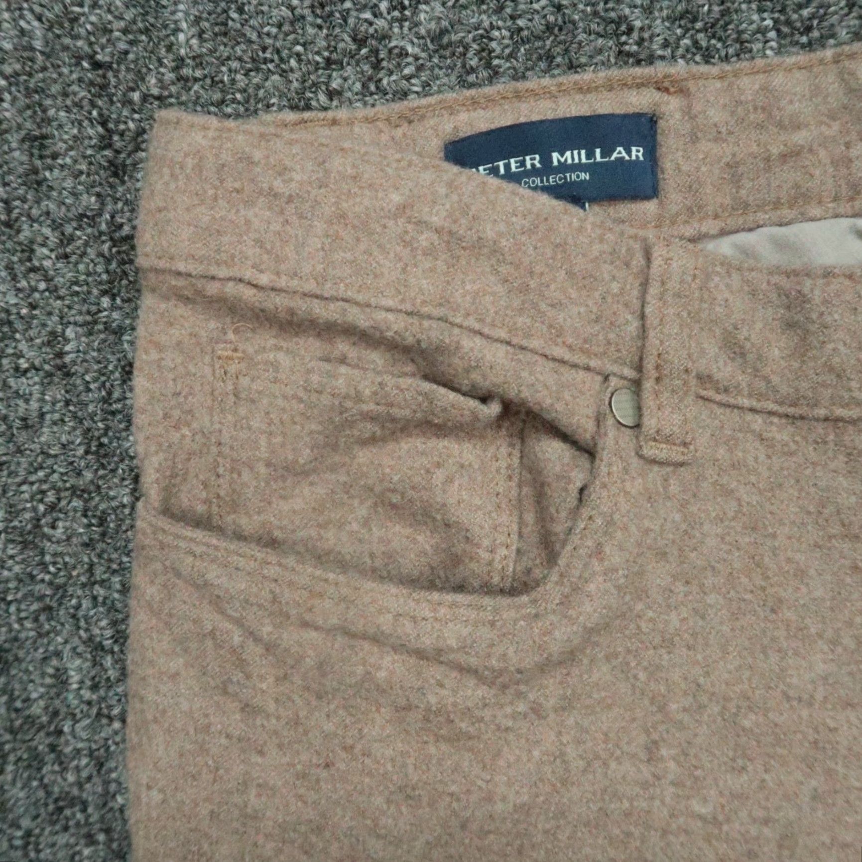 Peter Millar Peter Millar Pants Men 32x26 Brown Wool Flannel 5 Pocket Chino Trouser Size US 32 / EU 48 - 3 Thumbnail