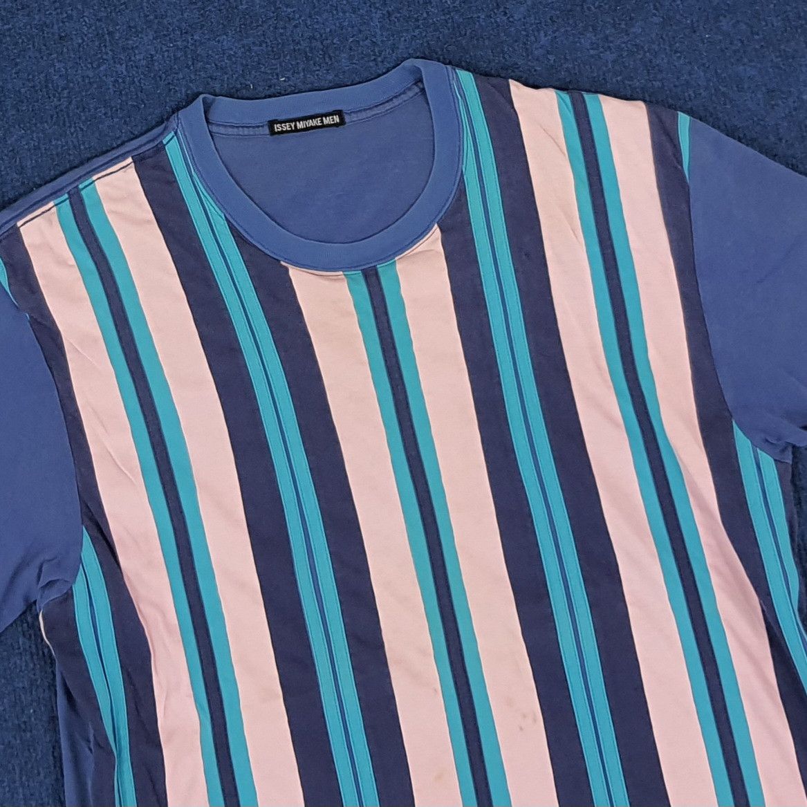 Issey Miyake × Japanese Brand × Vintage Vintage Issey Miyake Men Striped Japanese Brand Tshirt Size US M / EU 48-50 / 2 - 2 Thumbnail