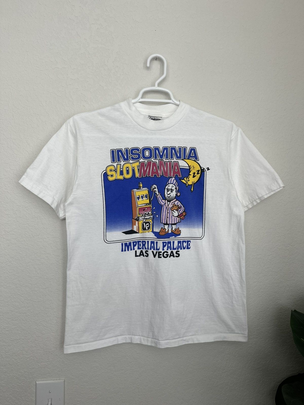 Vintage Insomnia Slot Mania Las Vegas 1990s Single Stitch Vintage T Size US L / EU 52-54 / 3 - 5 Thumbnail