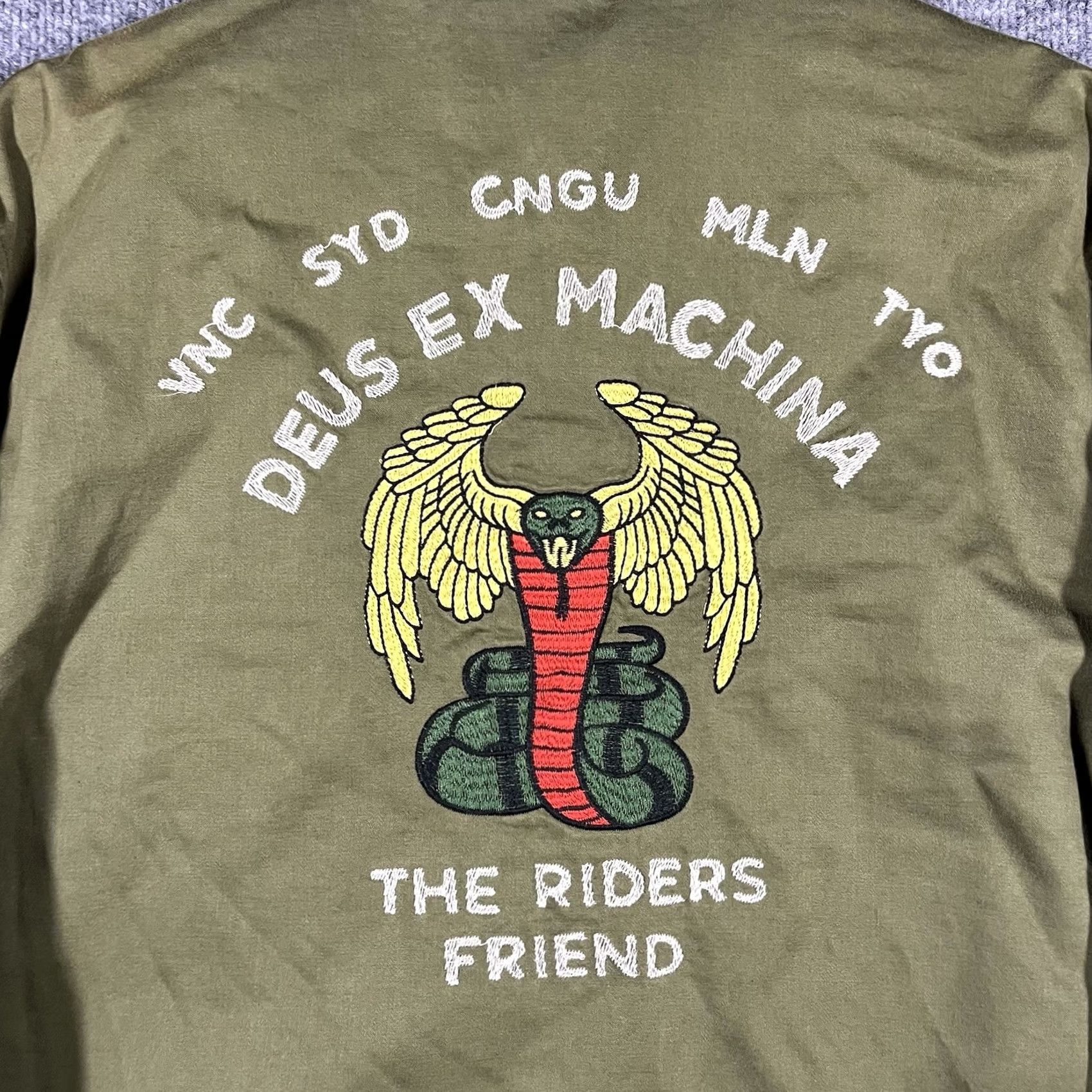 Deus Ex Machina DEUS EX MACHINA Souvenir Jacket Green Biker Embroidered 3XL Mens Mens 3XL Green Jacket Size US XXL / EU 58 / 5 - 2 Thumbnail