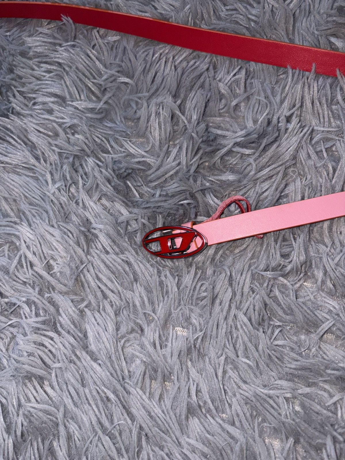 Diesel Diesel D logo Leather Belt- pink/red- size 36 Size ONE SIZE - 4 Thumbnail