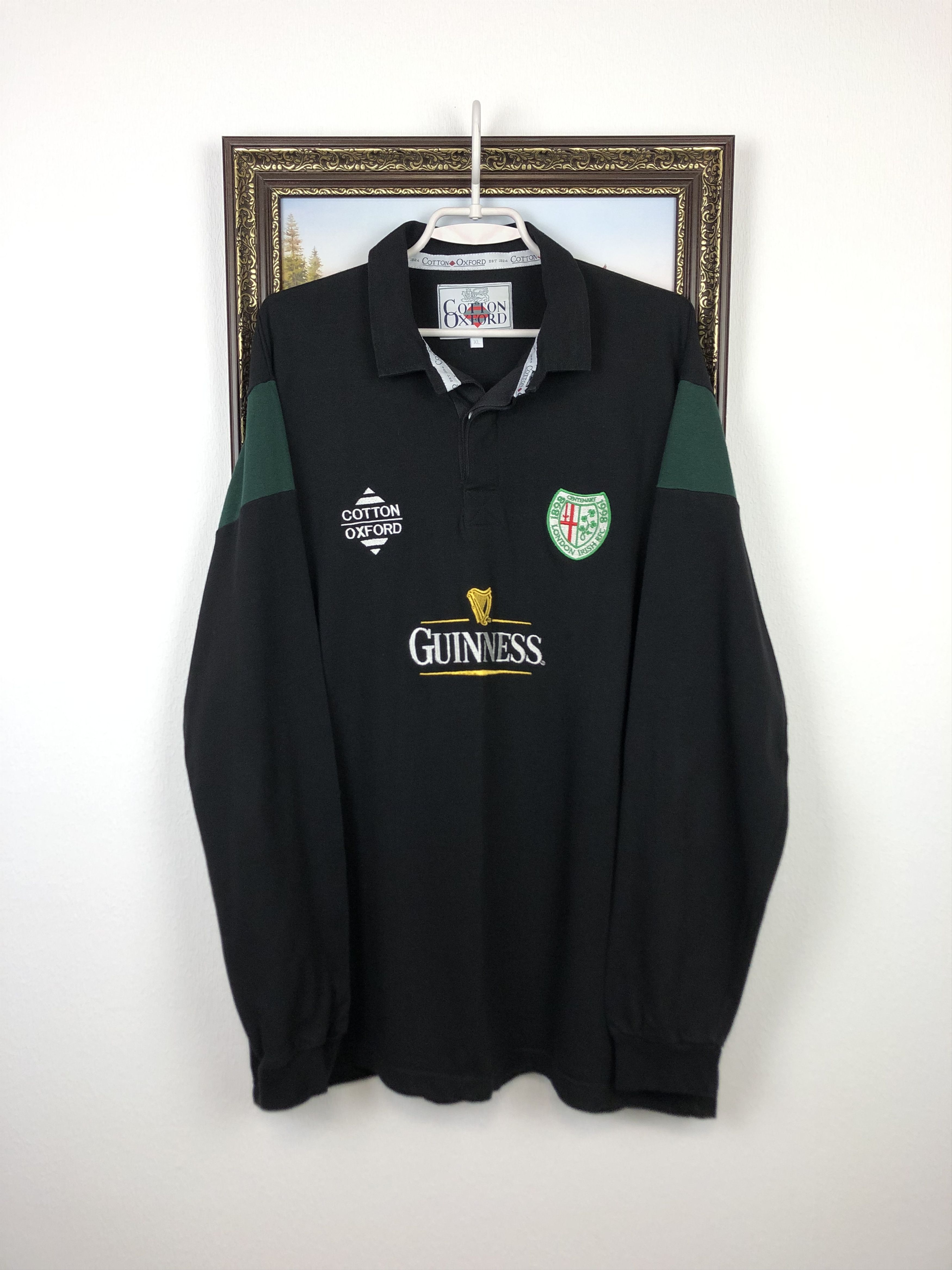 Vintage Vintage London Irish Rugby Shirt Cotton Oxford Jersey Tee Size US L / EU 52-54 / 3 - 1 Thumbnail