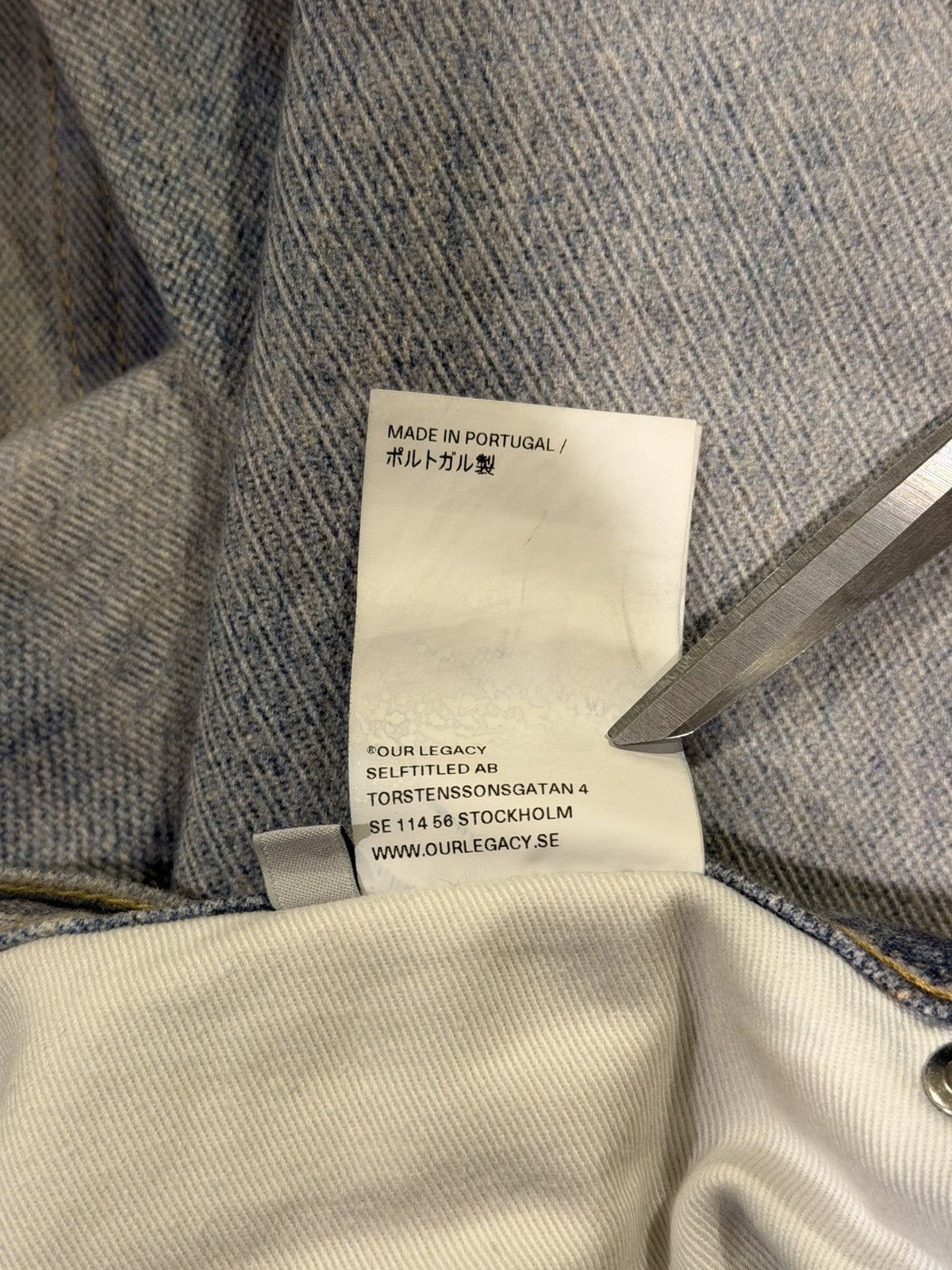 Our Legacy Our Legacy Third Cut Thompe Digital Print Blue Denim Jeans Size US 33 - 13 Thumbnail